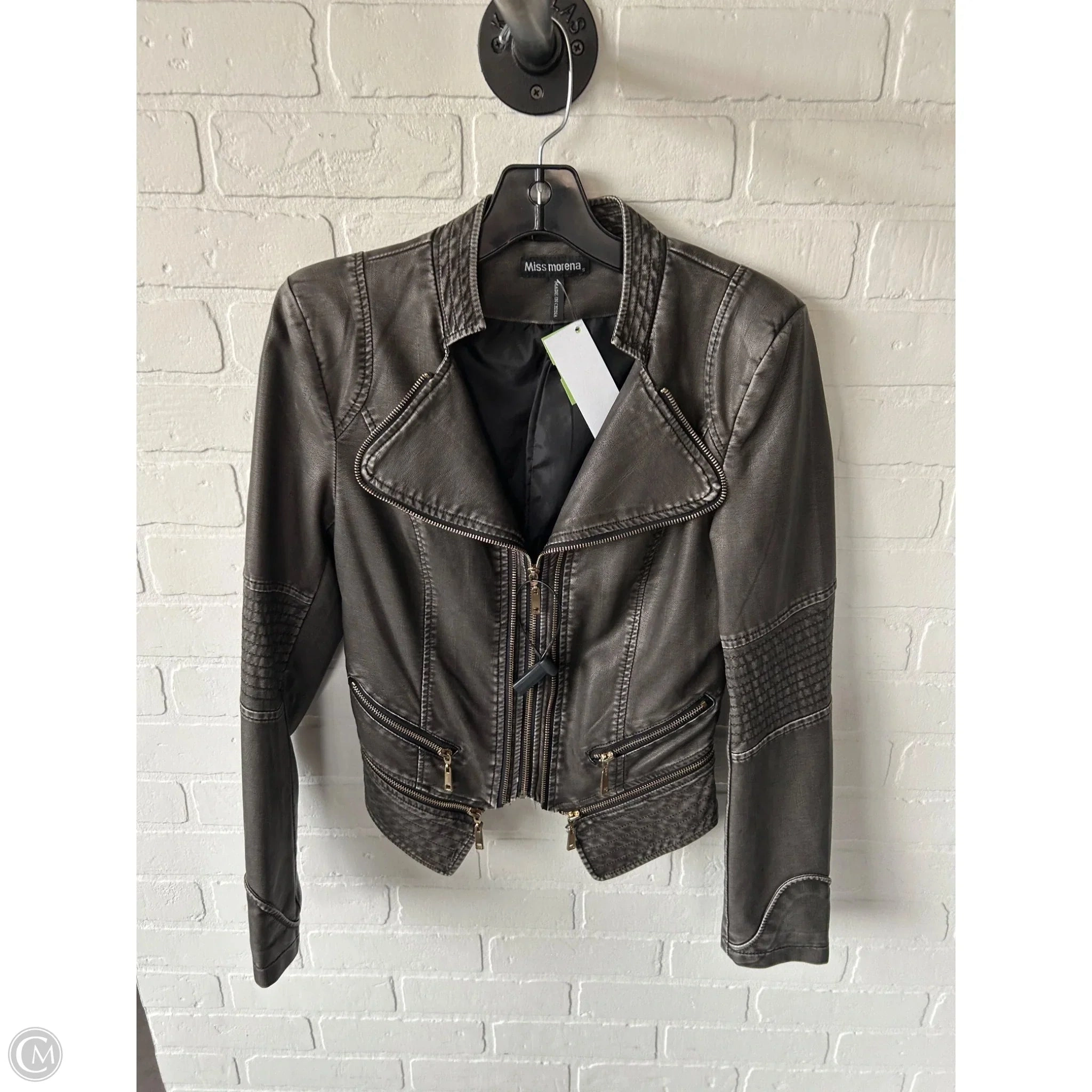 Jacket Moto By miss moreno In Grey, Size: S