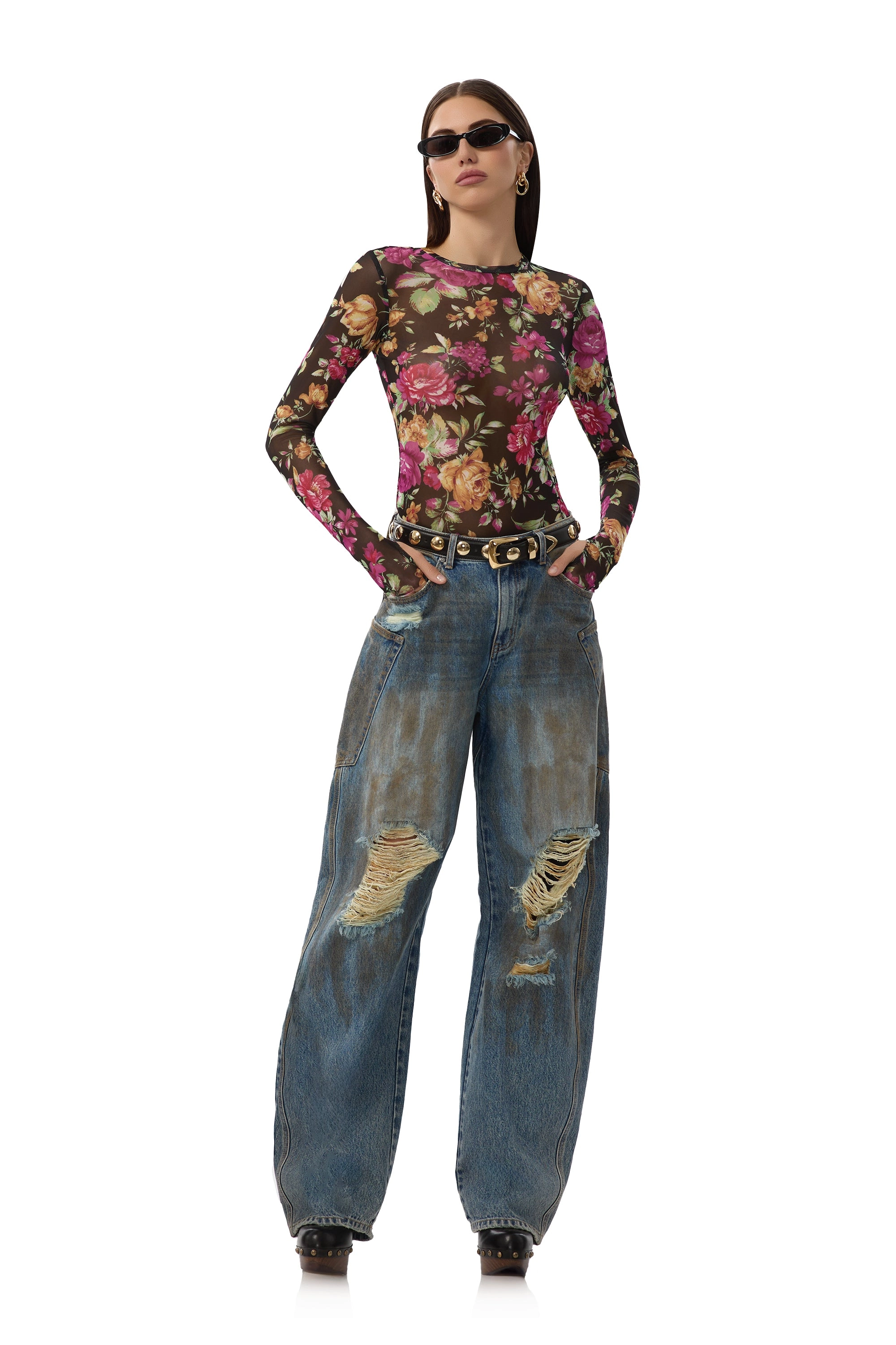 Kaylee Top - Dusted Floral