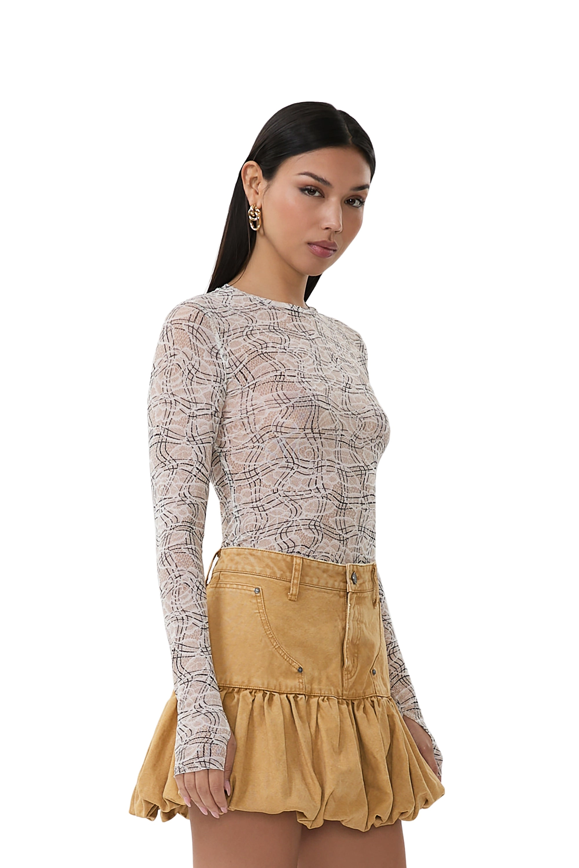 Kaylee Top - Lace Plaid