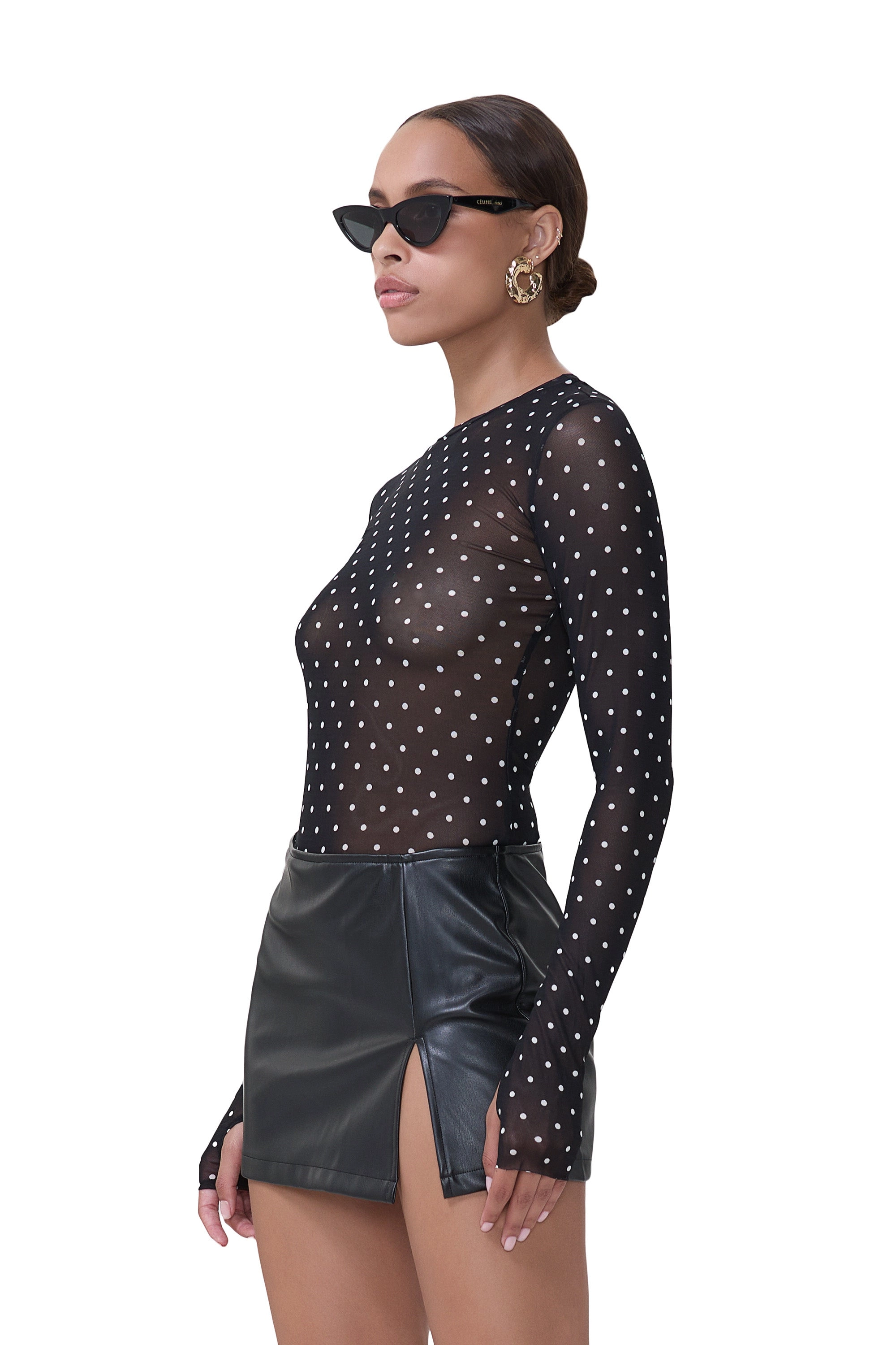 Kaylee Top - Noir Dot
