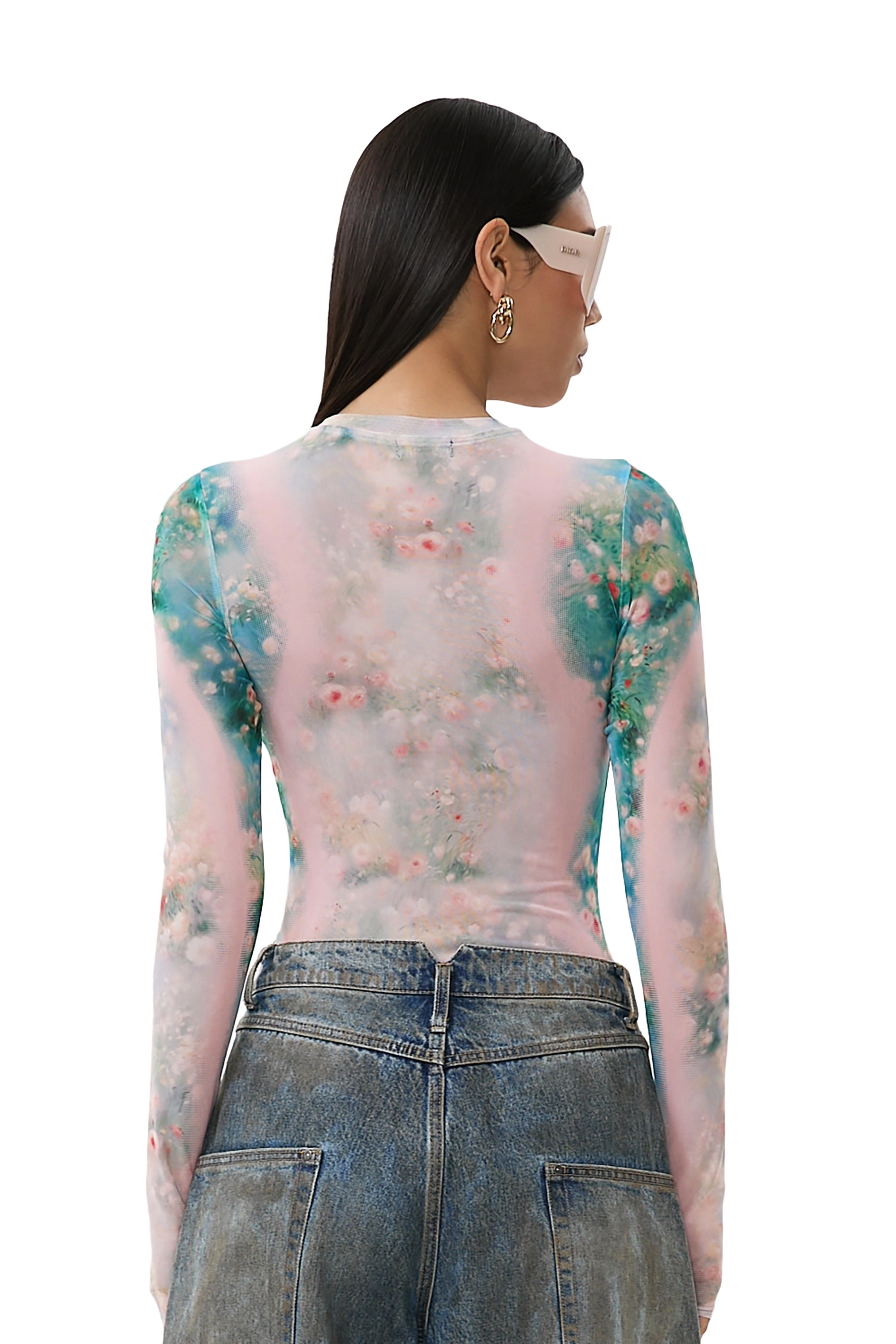 Kaylee Top - Placed Fog Floral