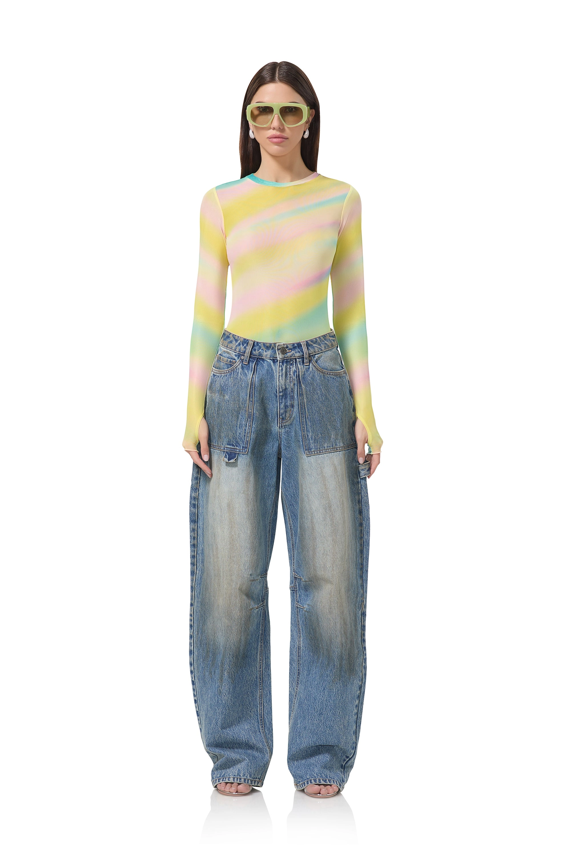 Kaylee Top - Rainbow Stripe