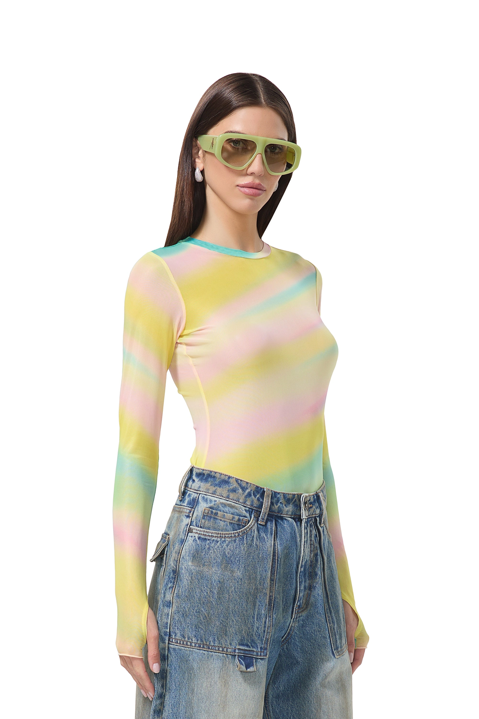 Kaylee Top - Rainbow Stripe