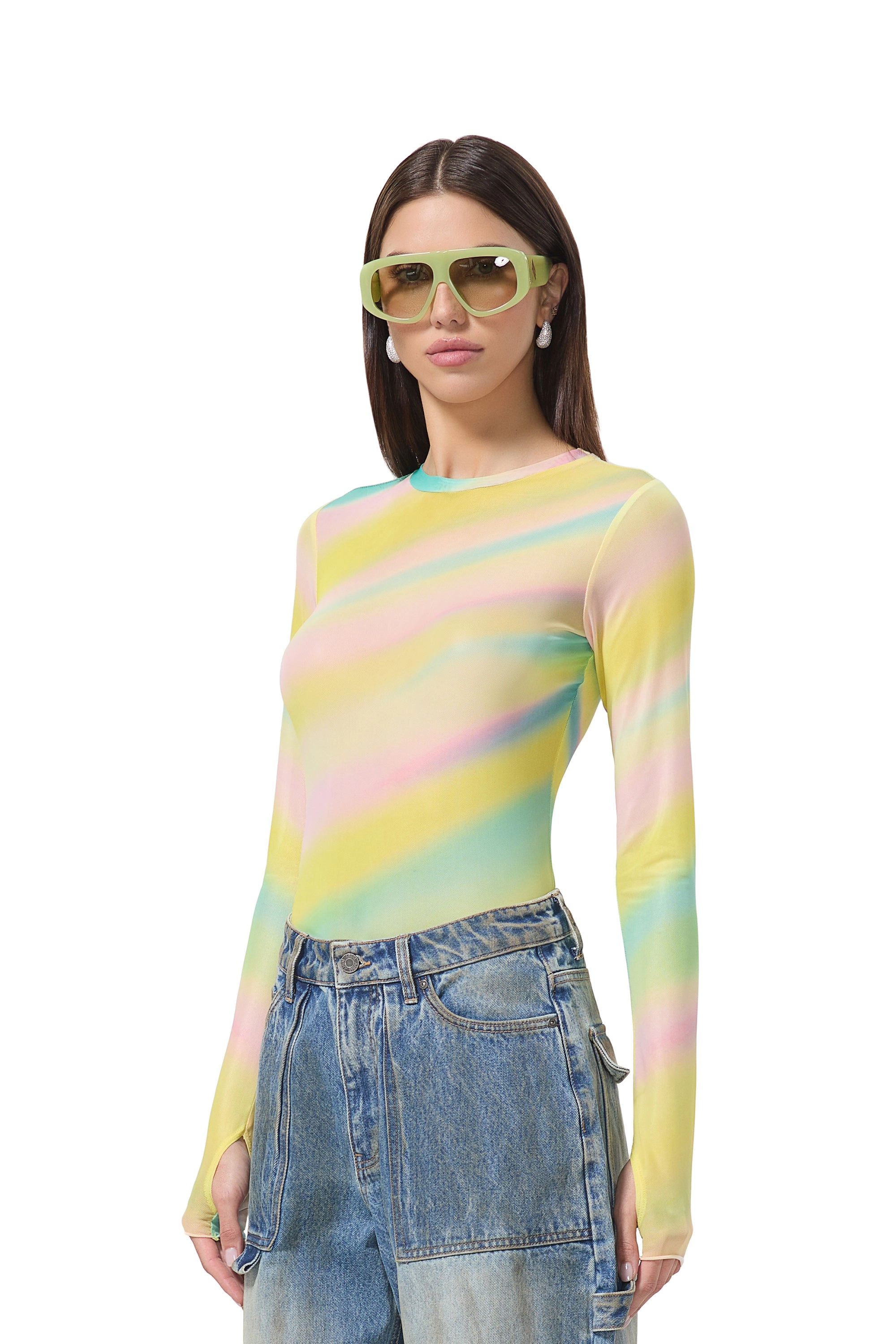 Kaylee Top - Rainbow Stripe