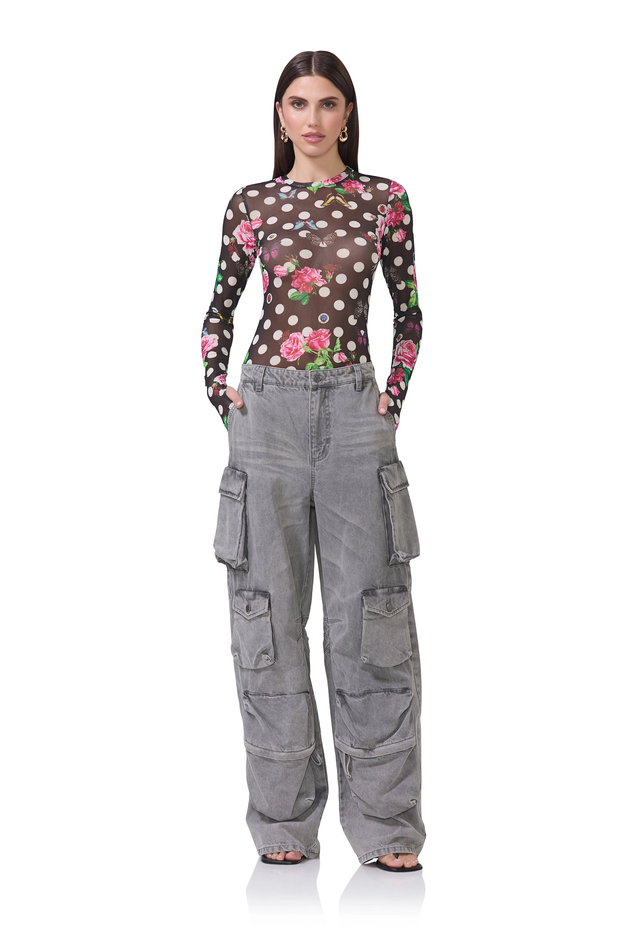 Kaylee Top - Rose Dot