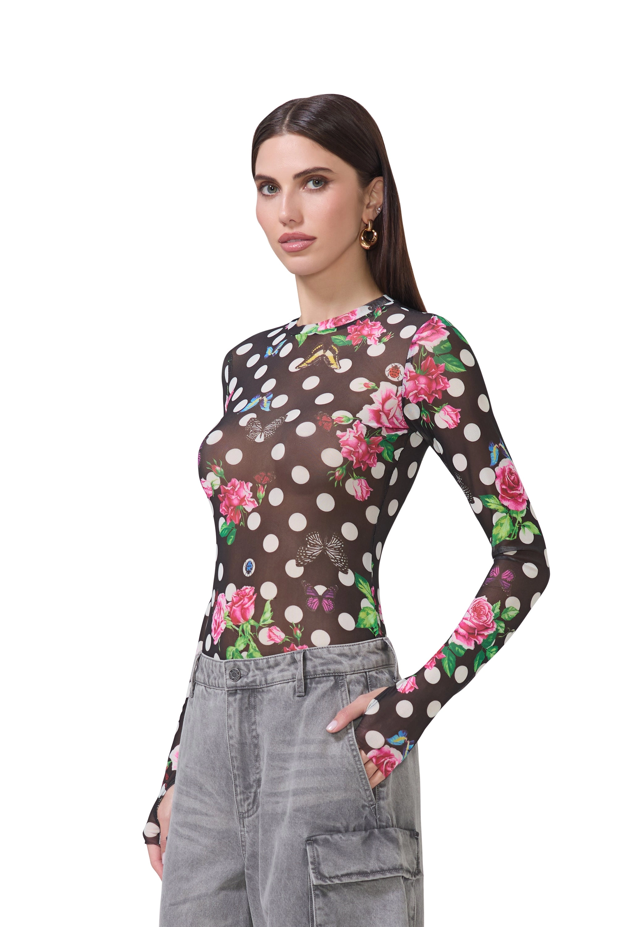 Kaylee Top - Rose Dot