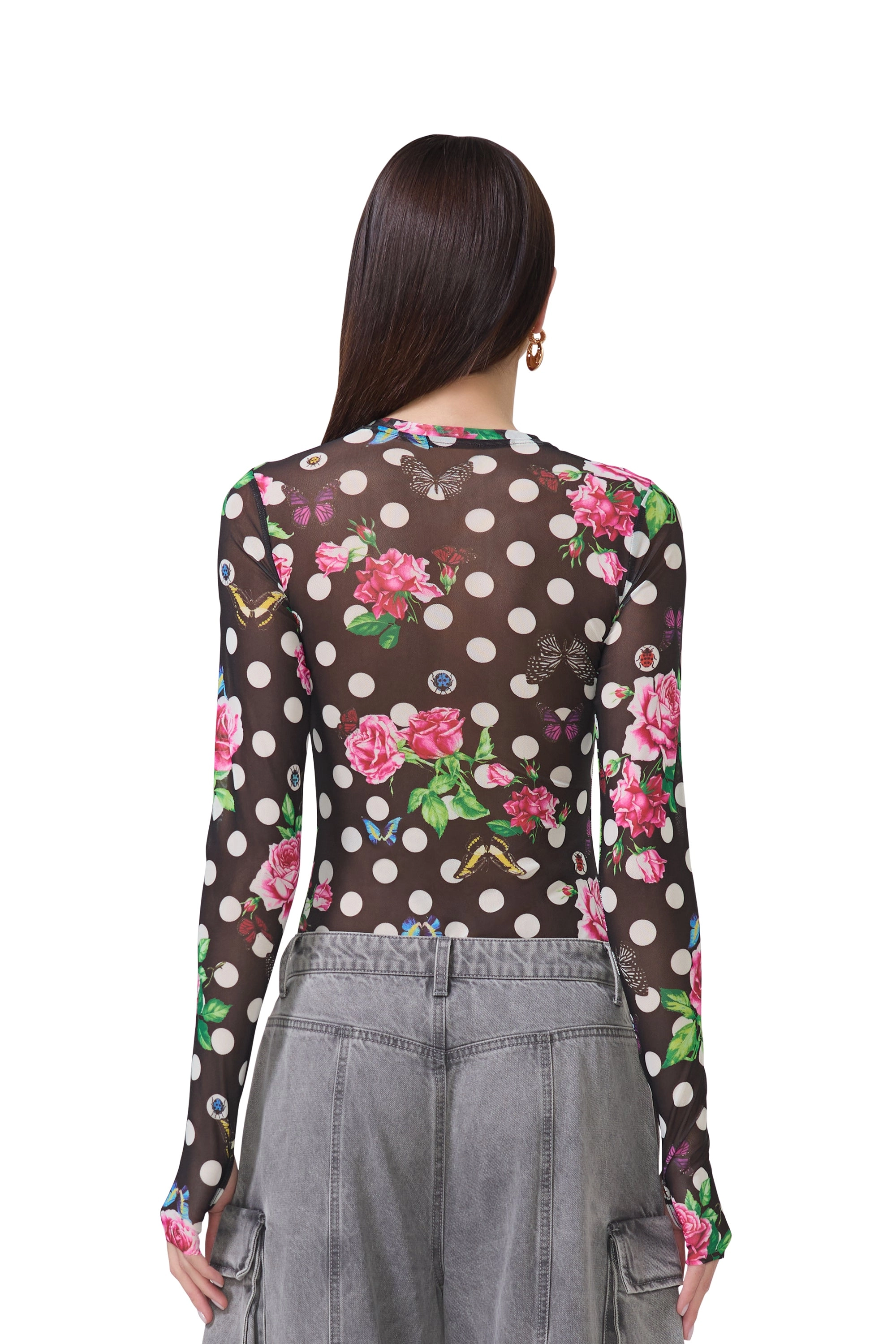 Kaylee Top - Rose Dot