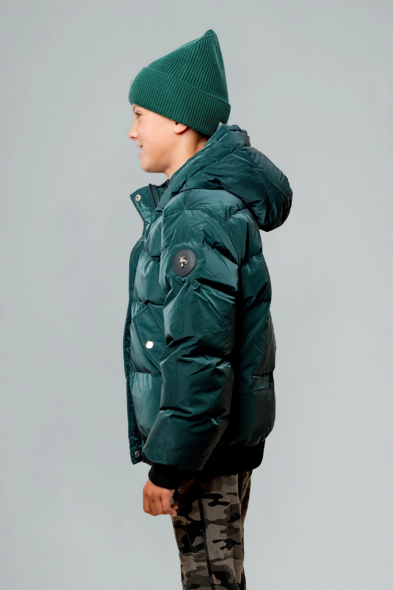 Kids' Unisex Chickadee Coat - Green Diamond