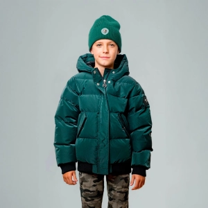 Kids' Unisex Chickadee Coat - Green Diamond