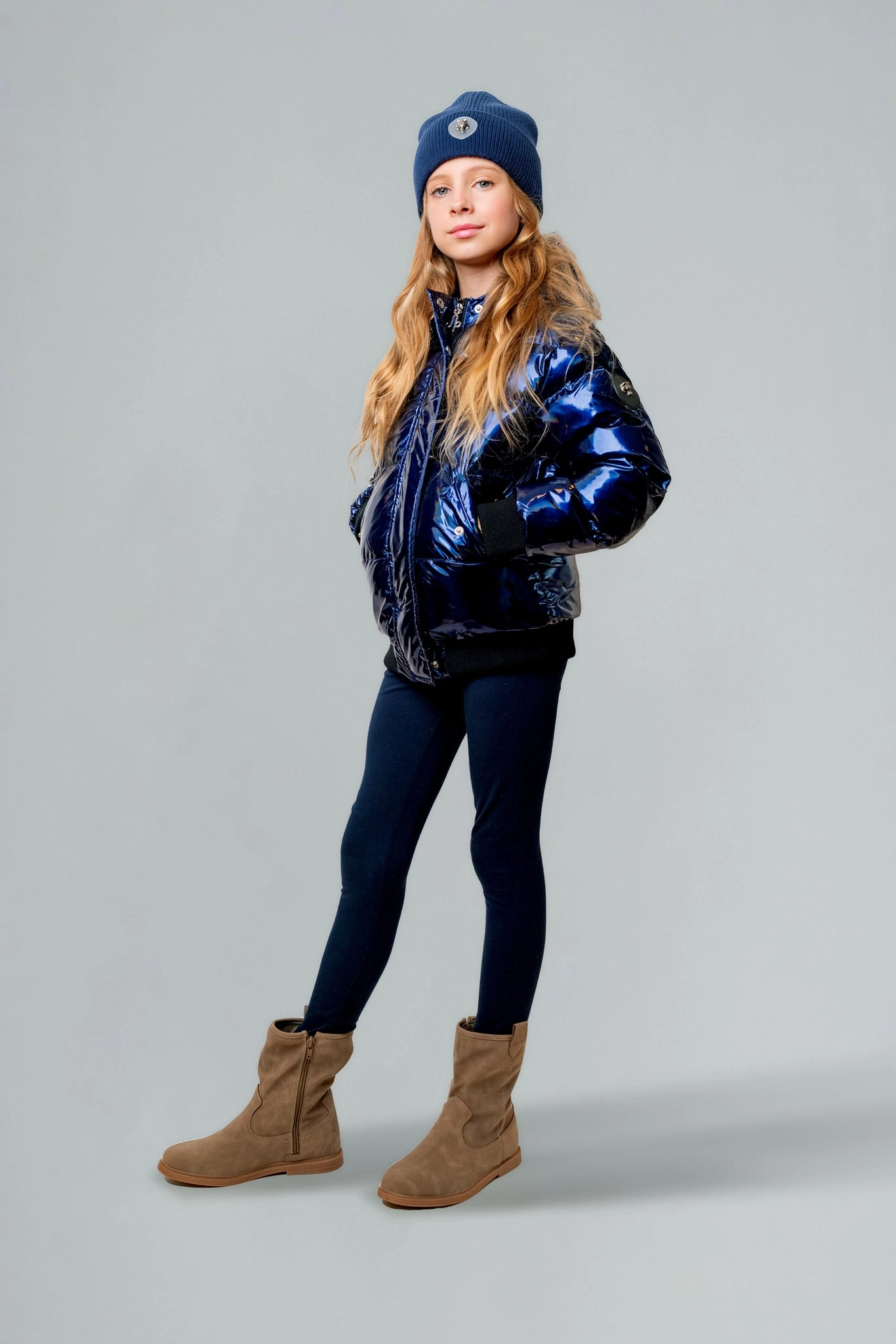 Kids' Unisex Chickadee Coat - Oily Blue