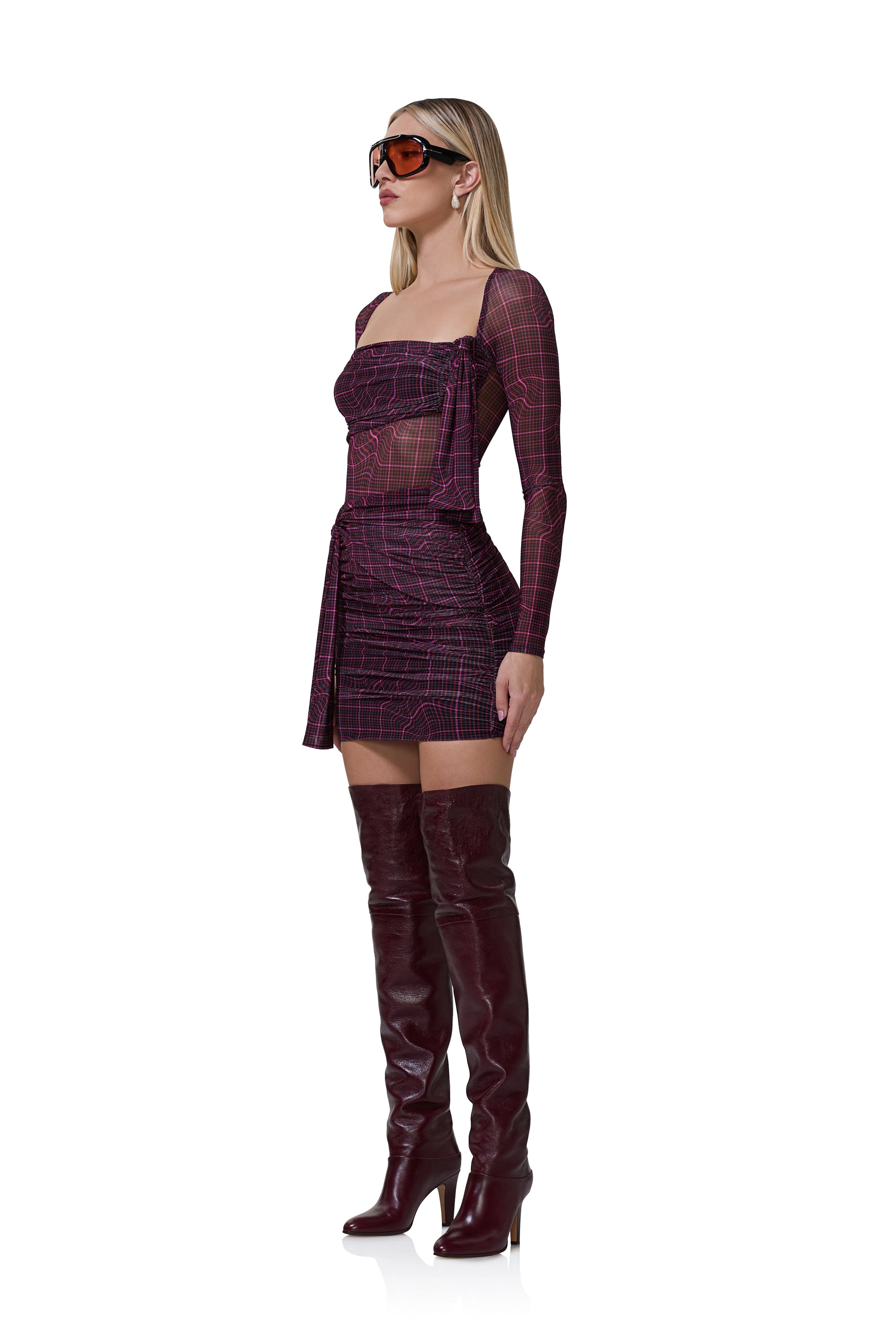 Kylie Dress - Twisted Plaid
