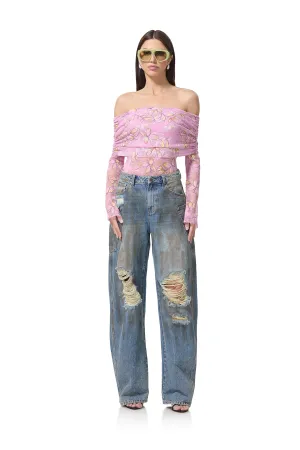 Lennox Bodysuit - Lilac Lace