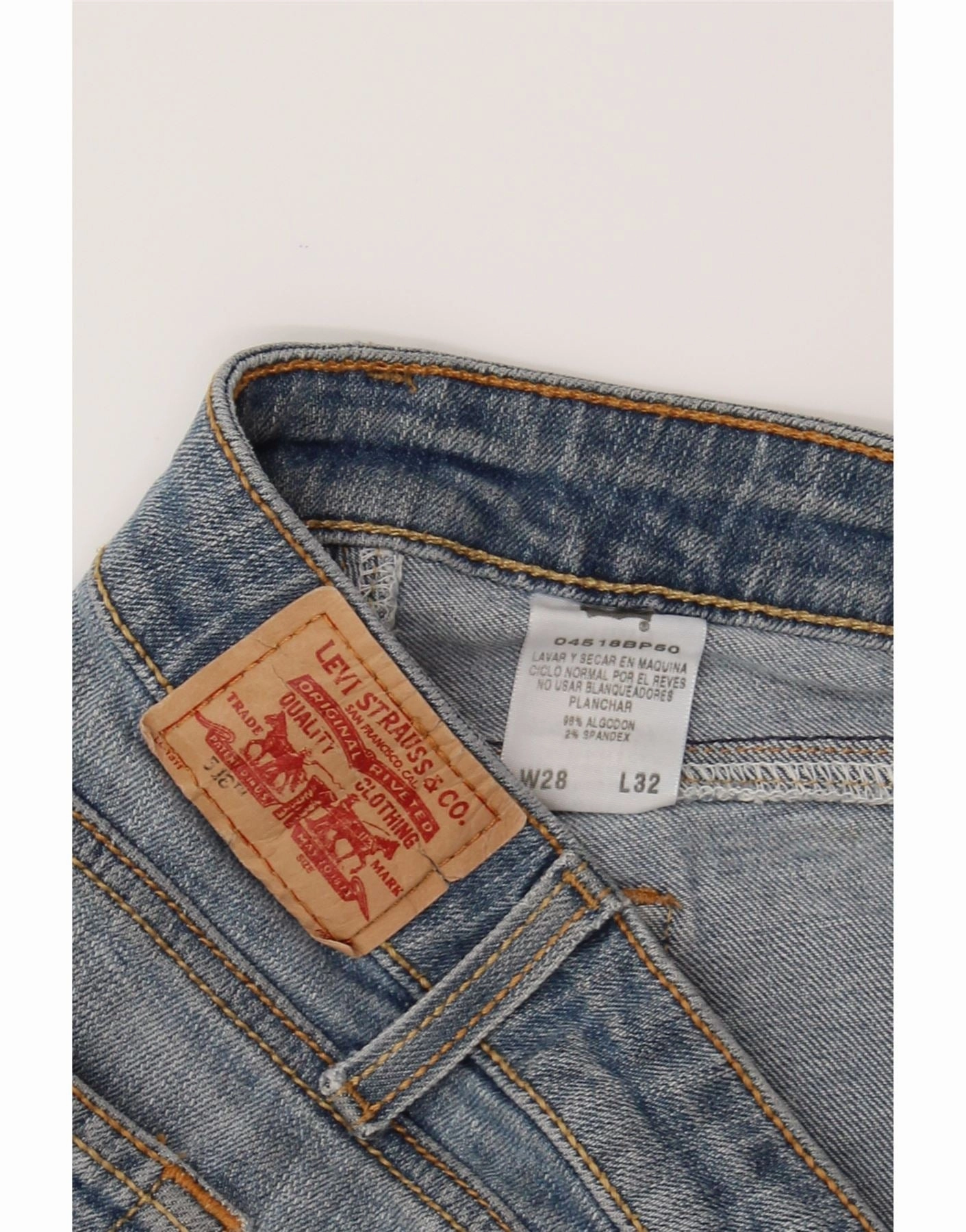 LEVI'S Womens Bootcut Jeans W28 L29 Blue Cotton