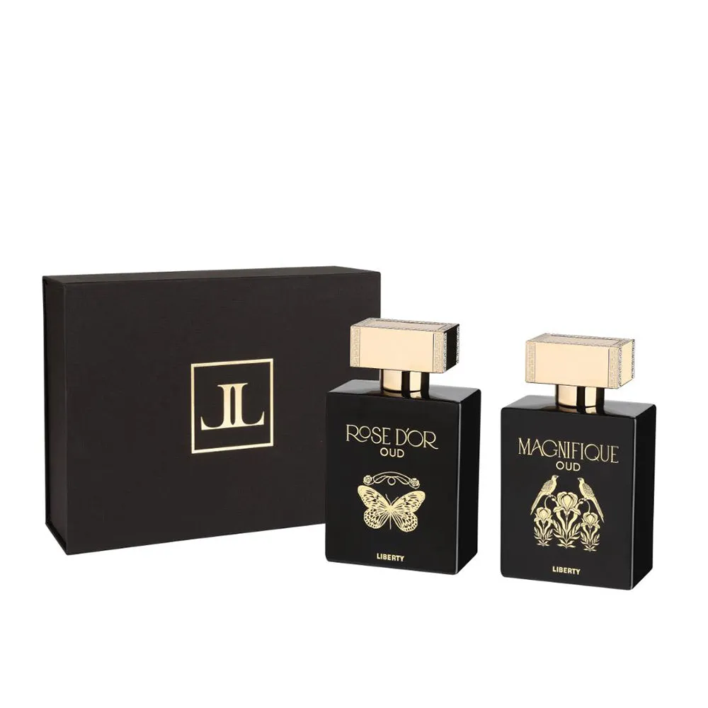 Liberty Luxury Magnifique & Rose Dyor Oud Perfume for Men Combo, Eau De Parfum (EDP) Spray, 100ml/3.4 Oz, Long Lasting Smell, Pack of 2 (100ml each)