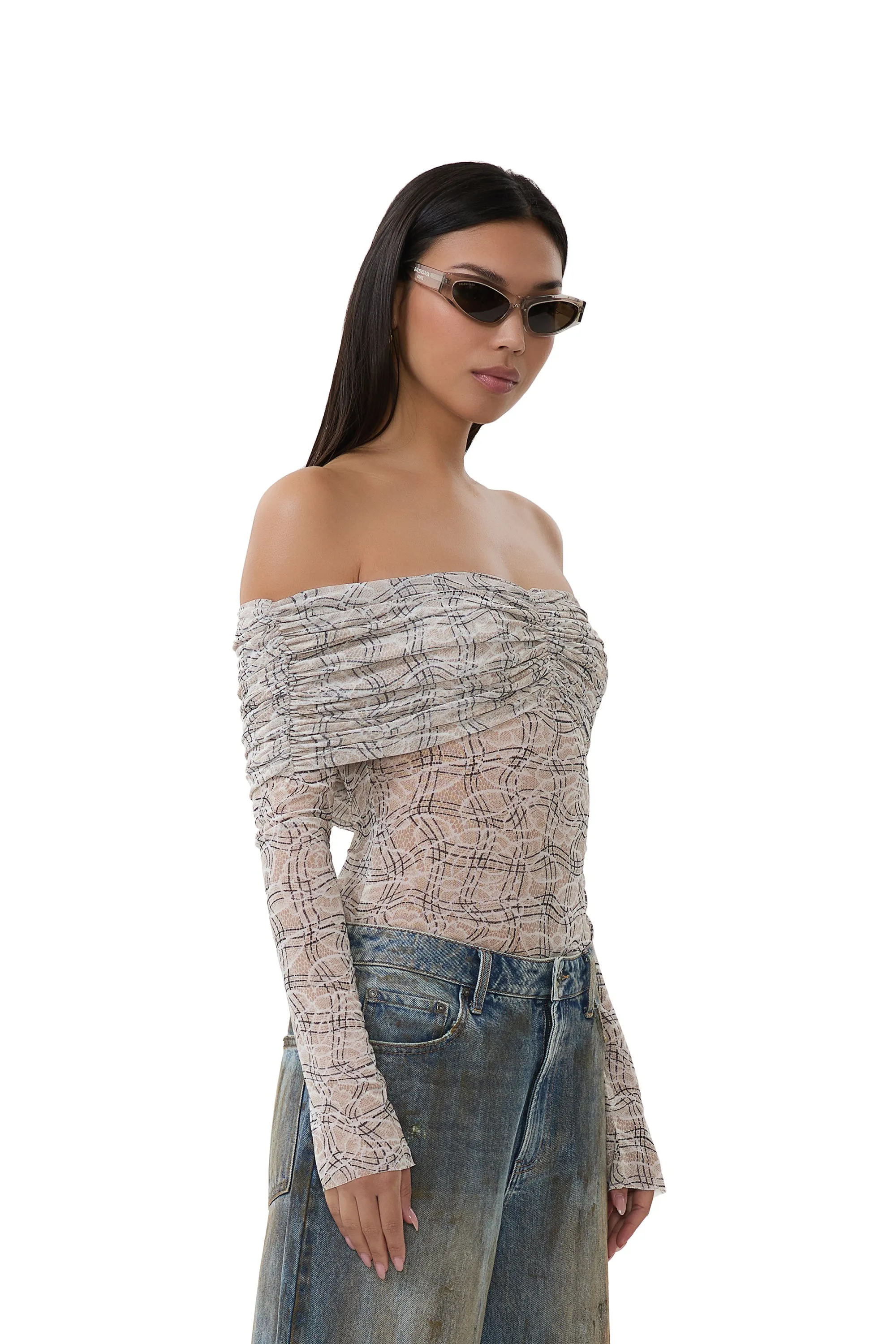 Lilith Top - Lace Plaid