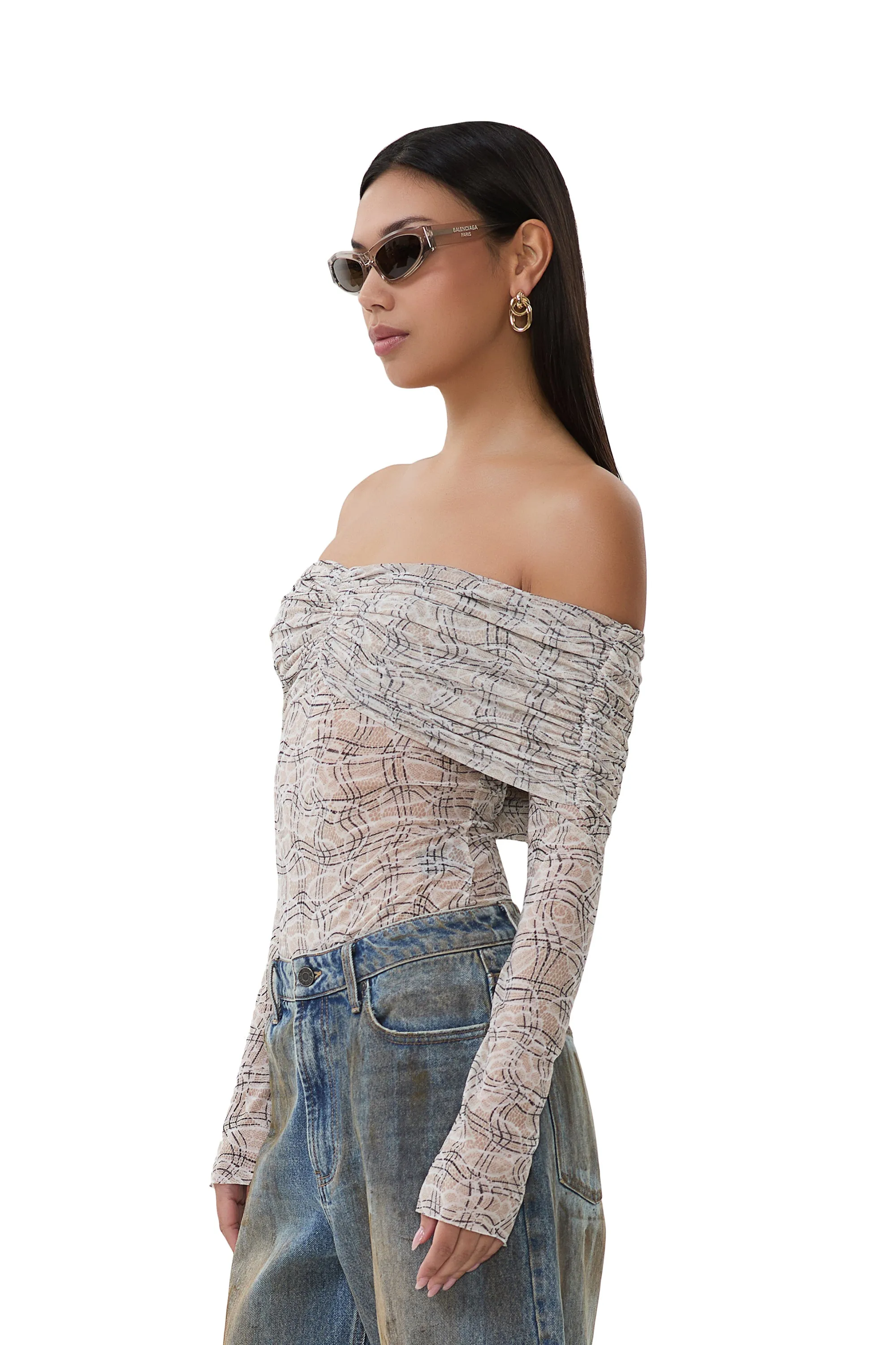 Lilith Top - Lace Plaid