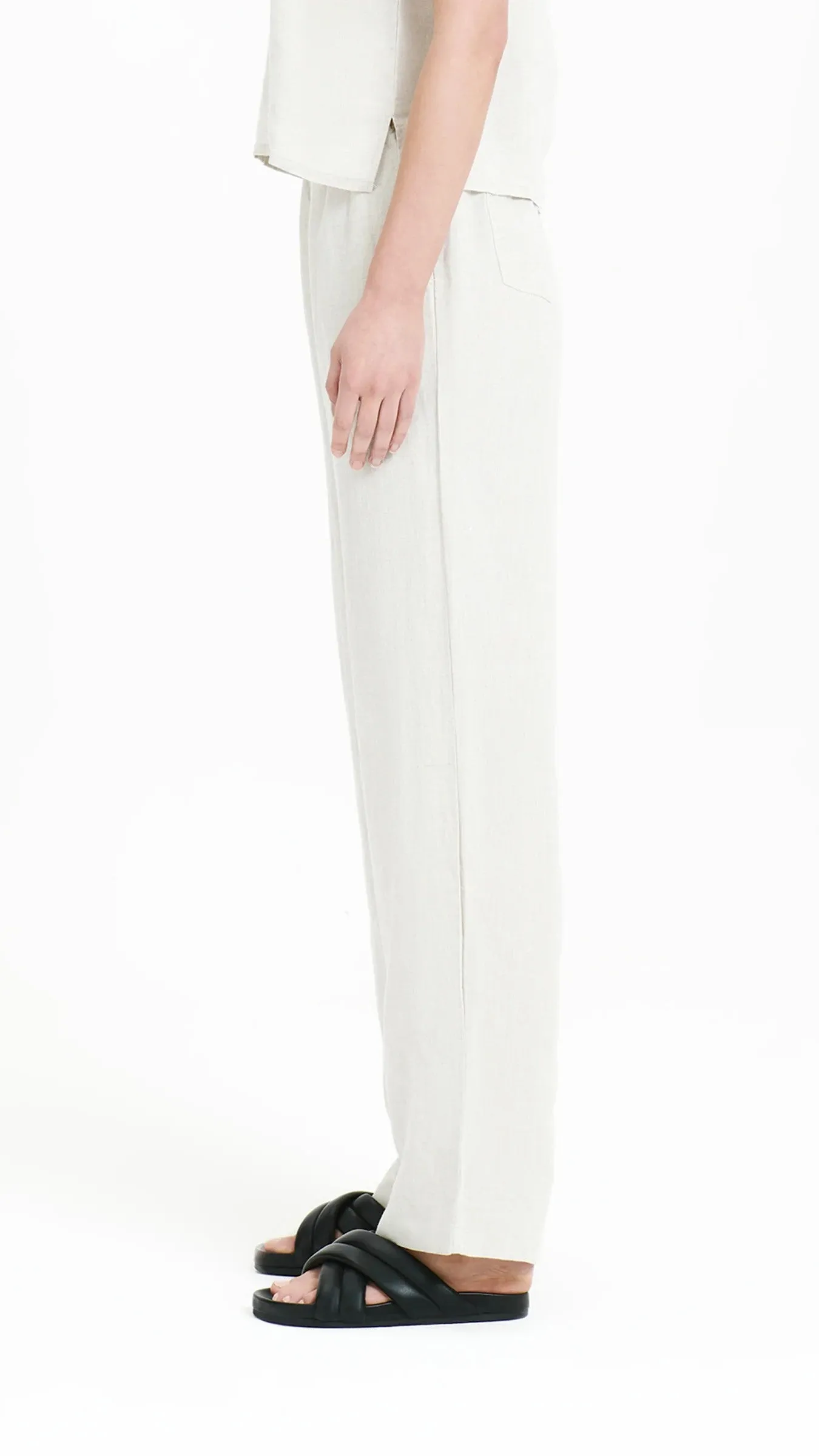 Linen Lounge Pant - Natural