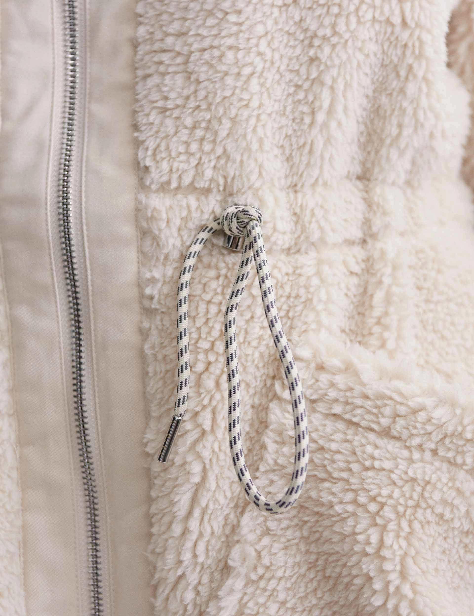 Logan Sherpa Coat - Sandshell