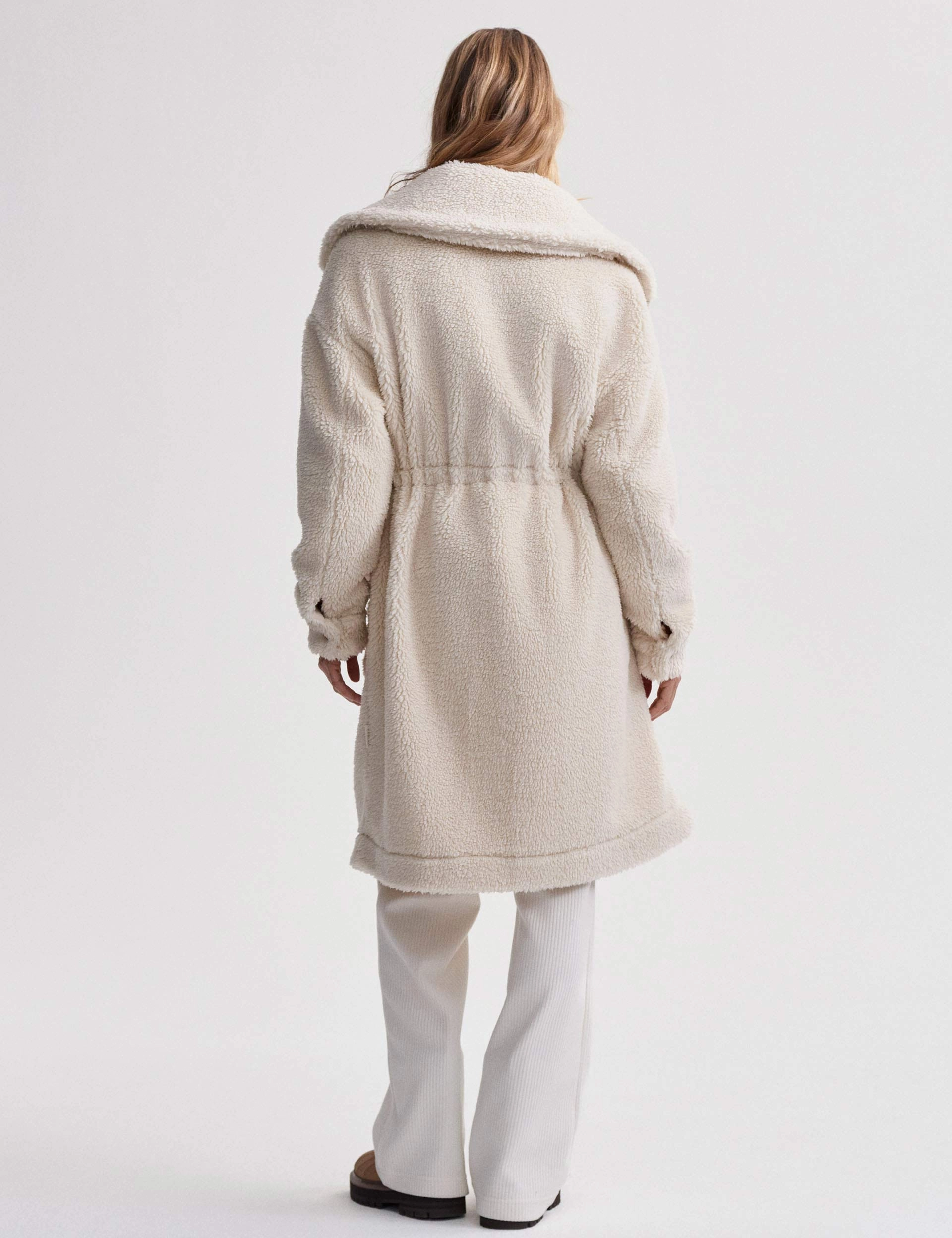 Logan Sherpa Coat - Sandshell