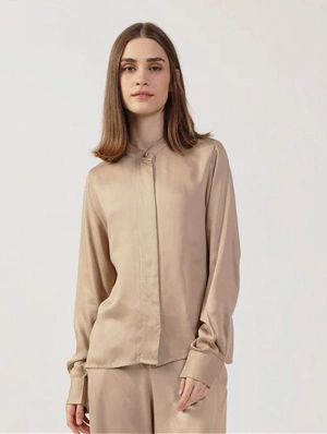 Long Sleeve Satin TENCEL™ Betsy Blouse | Multiple Colours