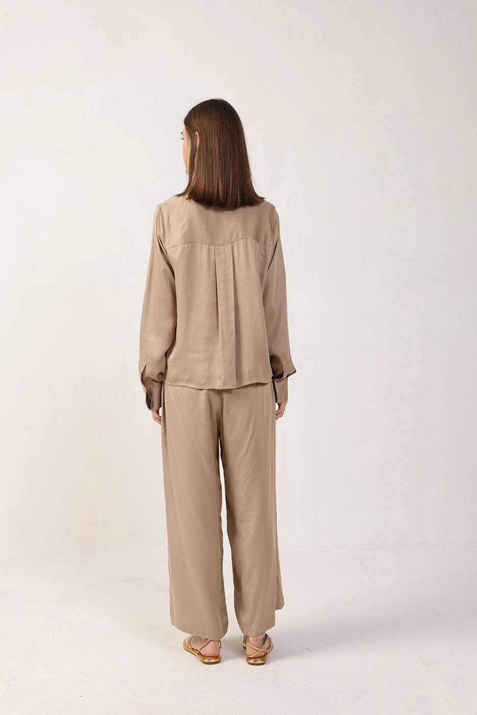 Long Sleeve Satin TENCEL™ Betsy Blouse | Multiple Colours