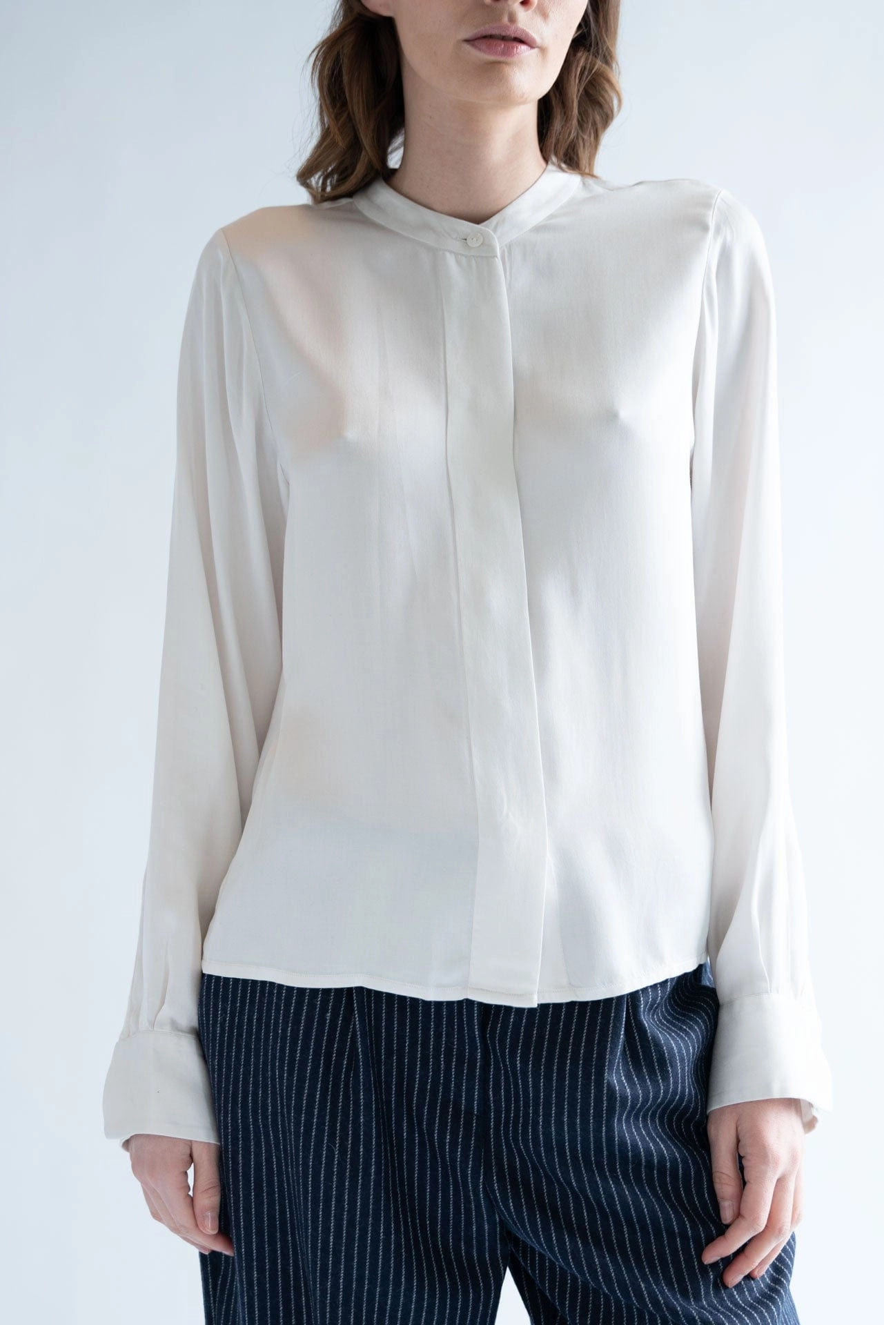 Long Sleeve Satin TENCEL™ Betsy Blouse | Multiple Colours