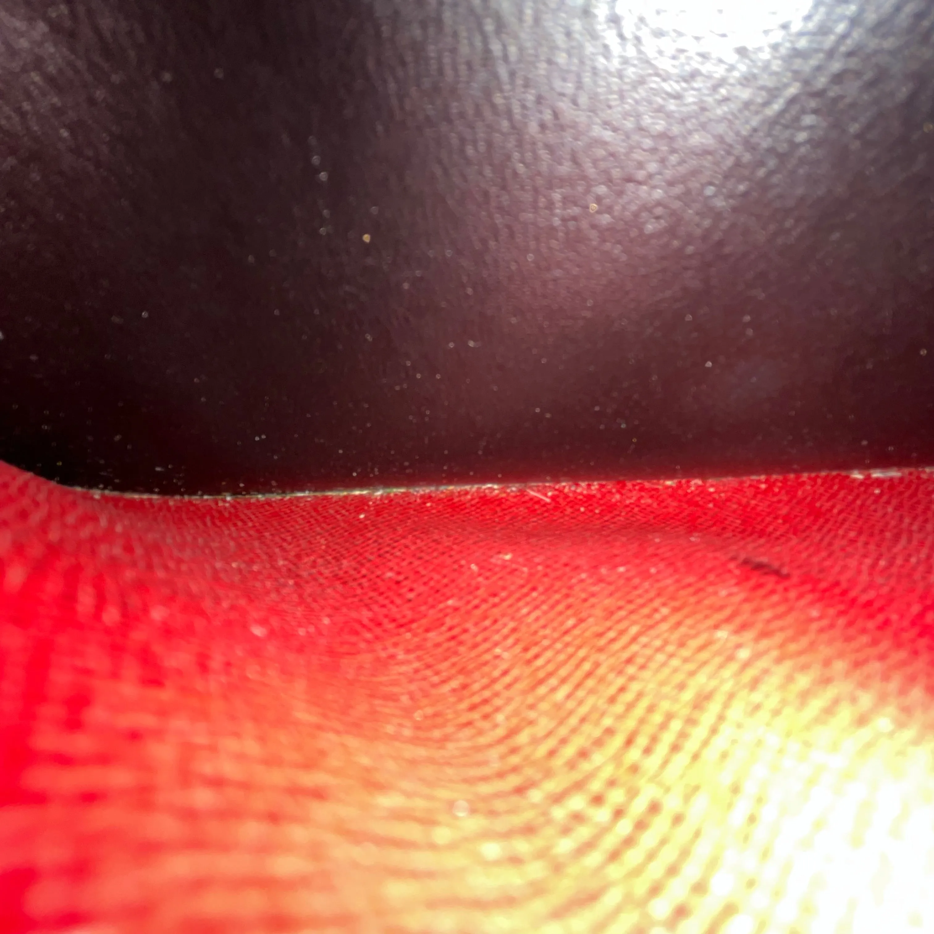 LOUIS VUITTON Vintage Castilian Red Epi Leather French Purse Wallet
