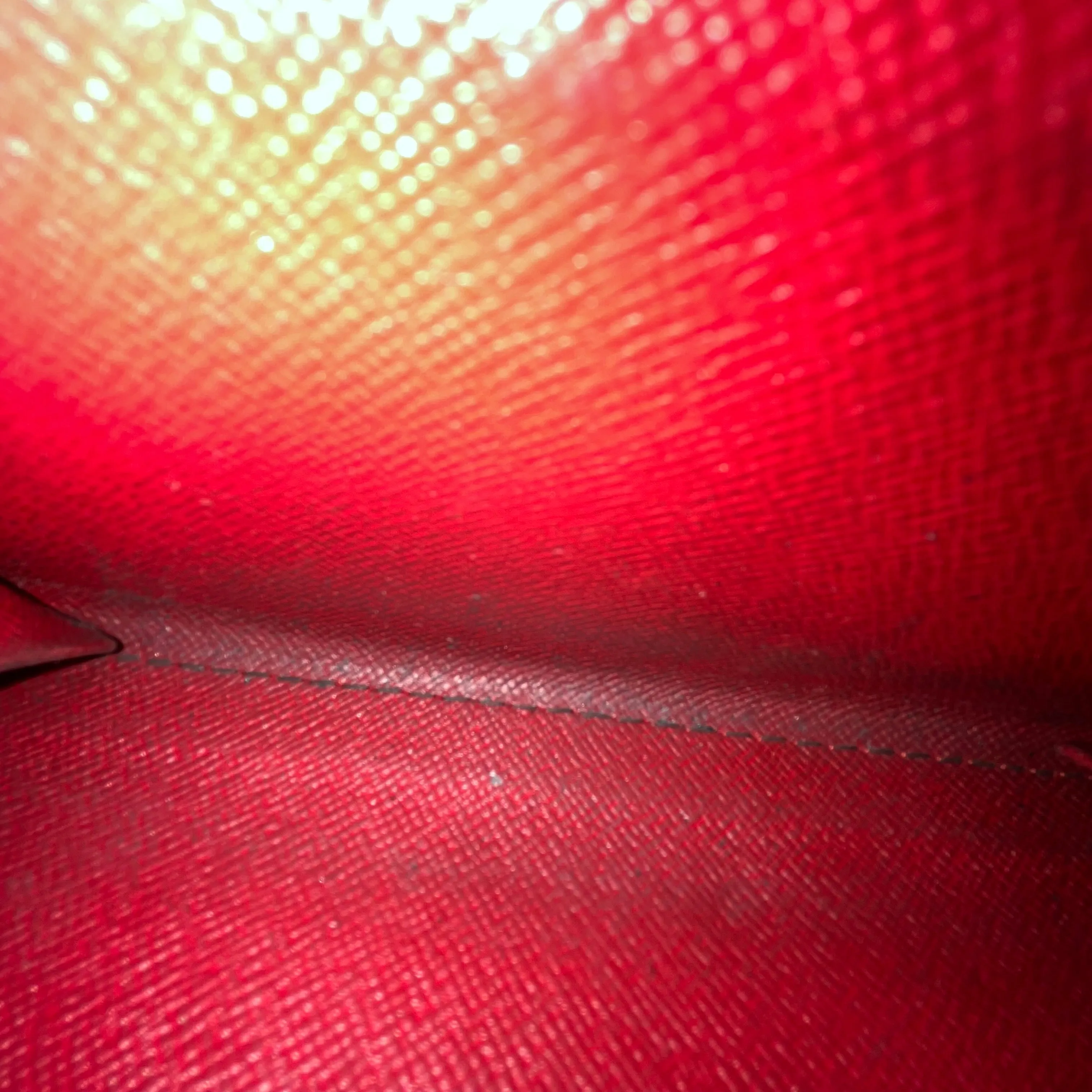 LOUIS VUITTON Vintage Castilian Red Epi Leather French Purse Wallet
