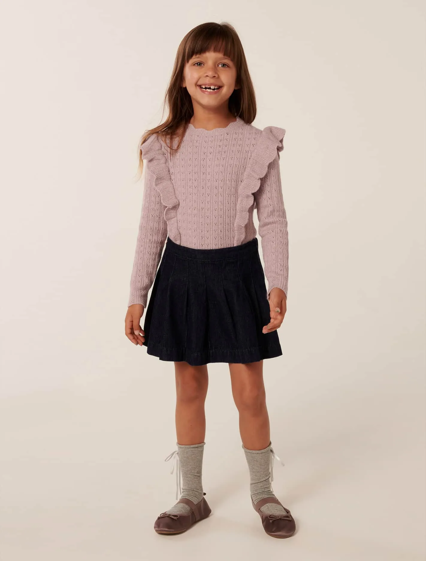 Mabel Girls Denim Skort