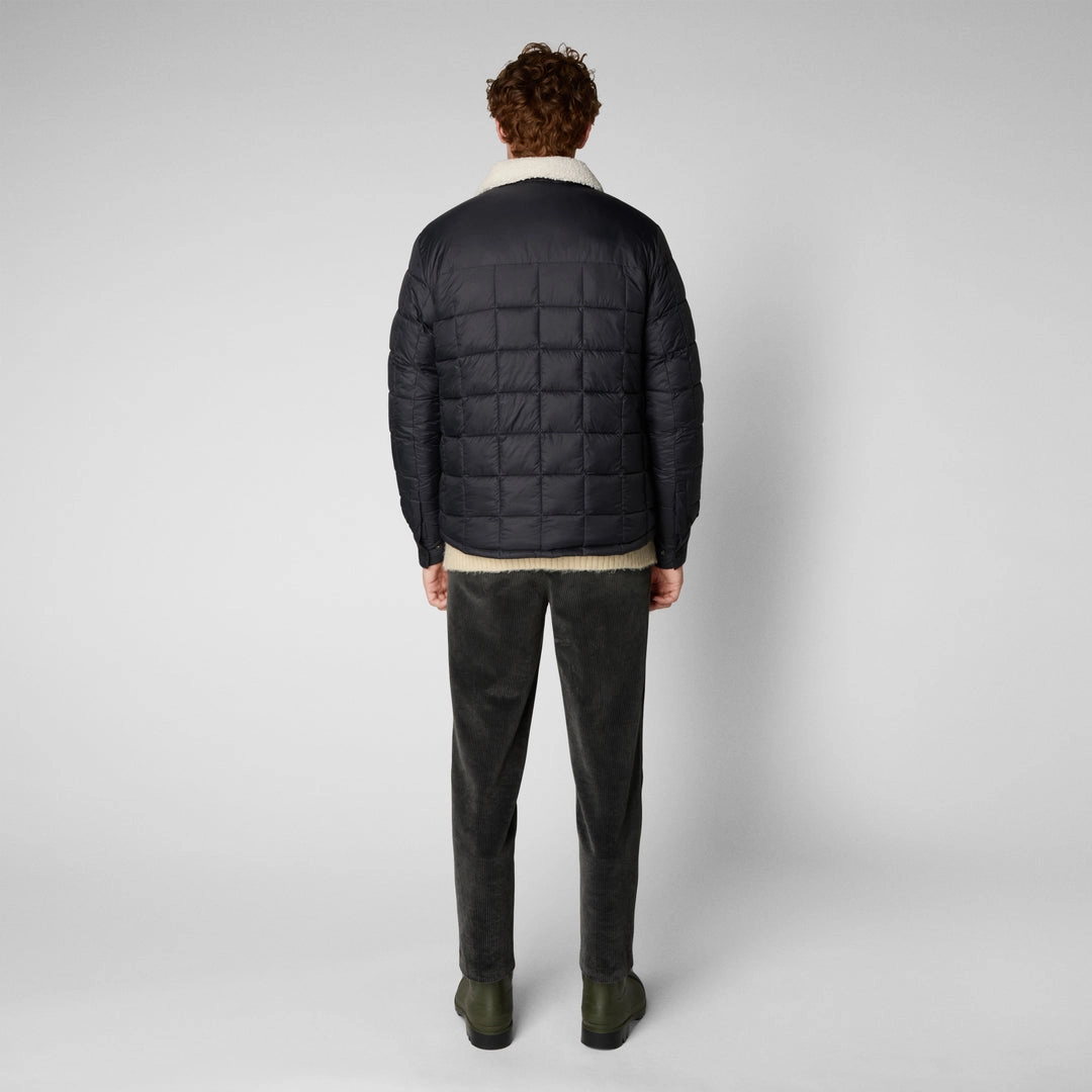 MEN'S BOB FAUX FUR LINED PUFFER JACKET IN BLACK