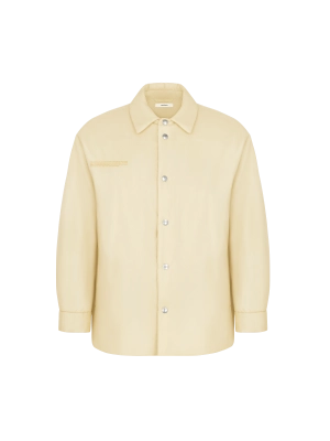 Mens Flower-Warmth Padded Overshirt—Rind Yellow