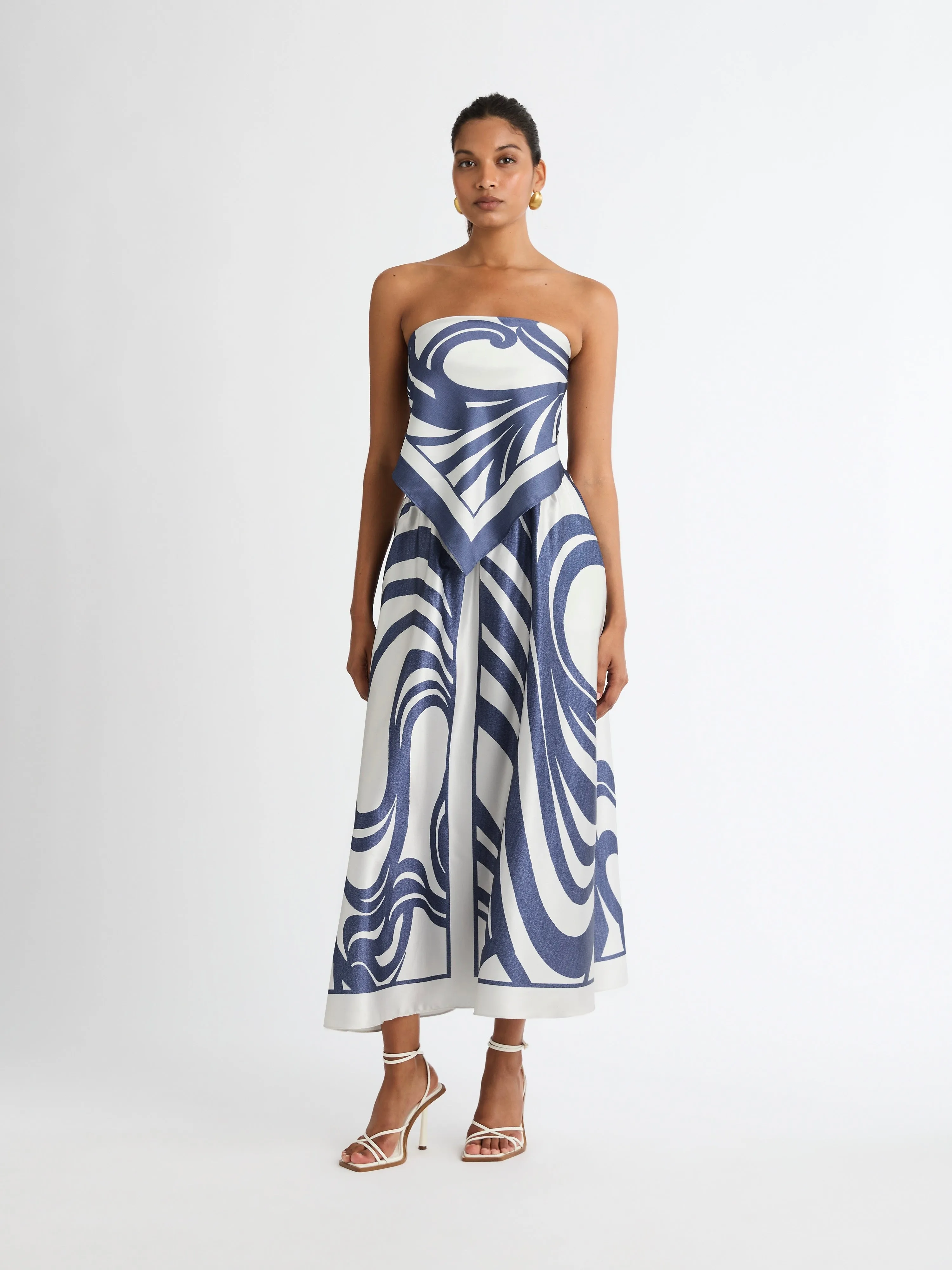 MIRA SWIRL MIDI SKIRT