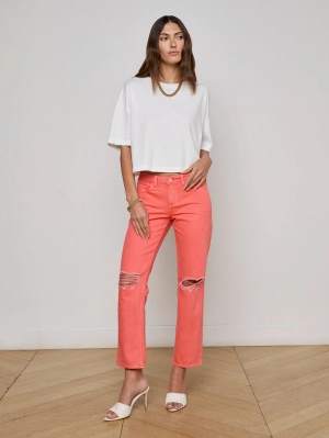 Nevia Slouchy Straight-Leg Jean