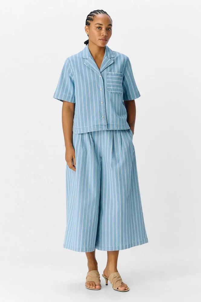 Object Elsie Striped Denim Shirt