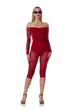 Odilla Lace Top - Poppy Red
