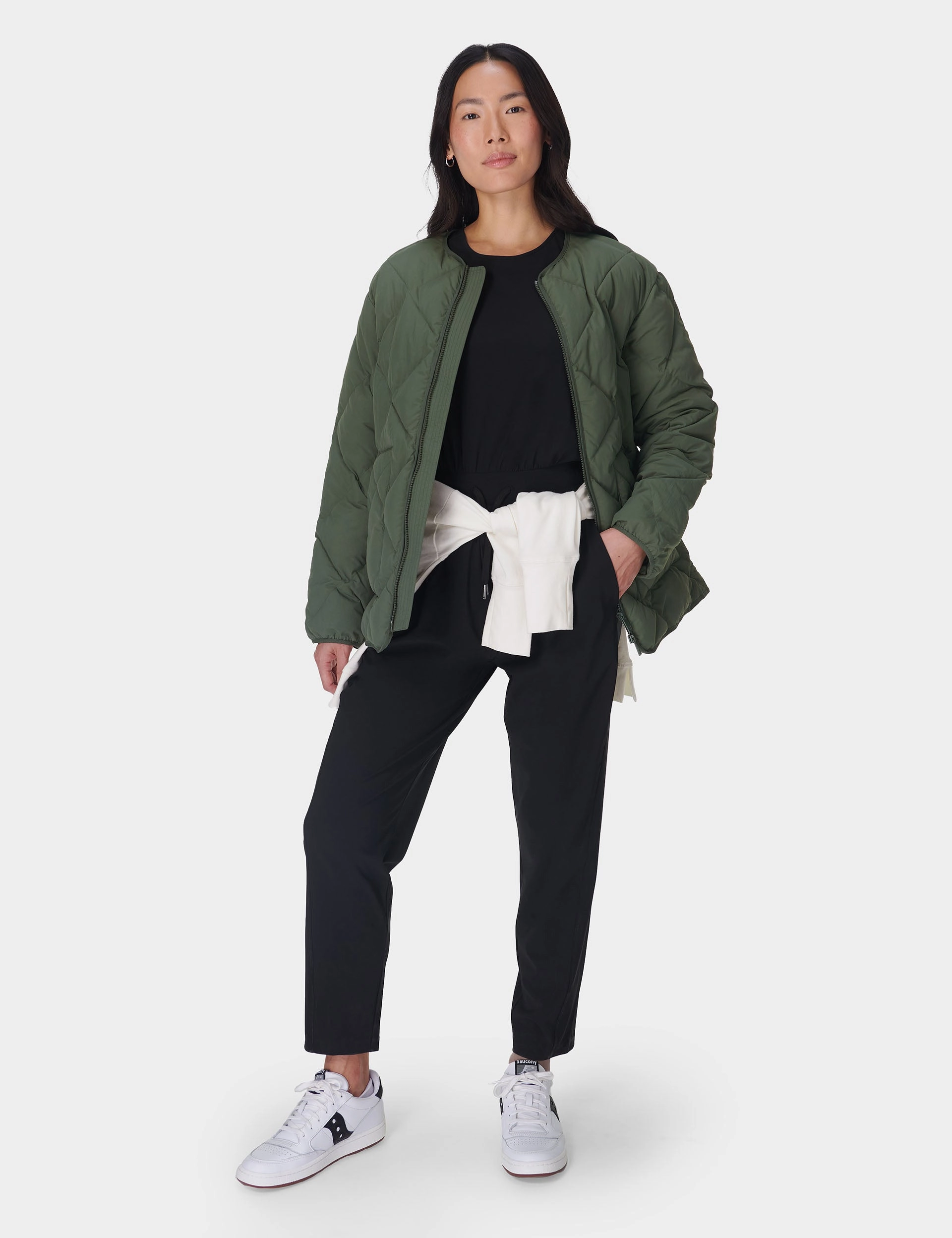 On The Move Quilted Jacket - Ivy Green