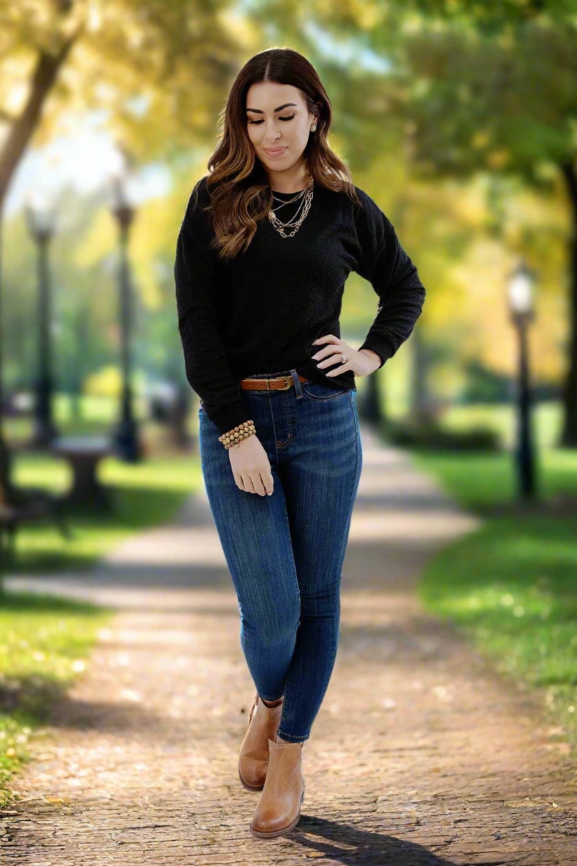Paisley Textured Sweatshirt