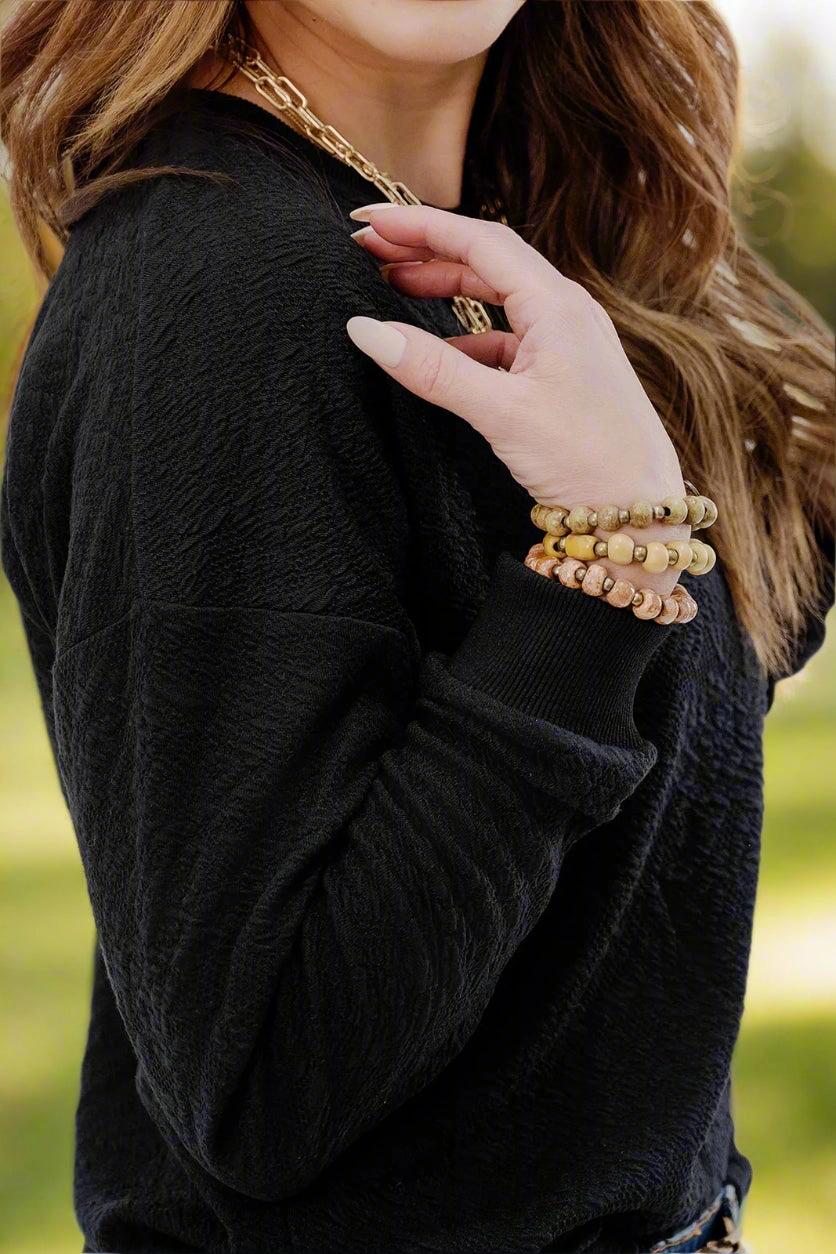 Paisley Textured Sweatshirt