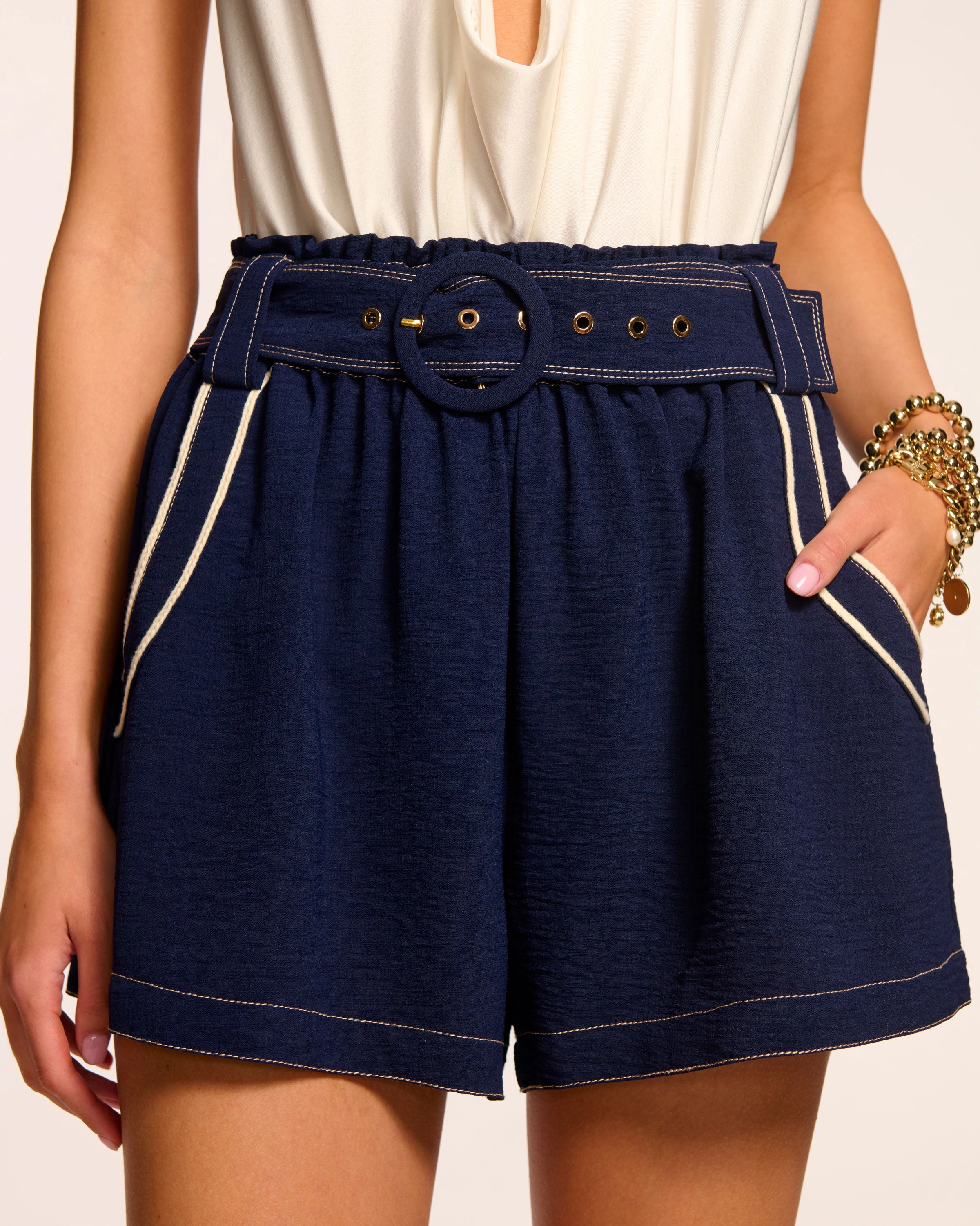 Petra Belted Mini Short