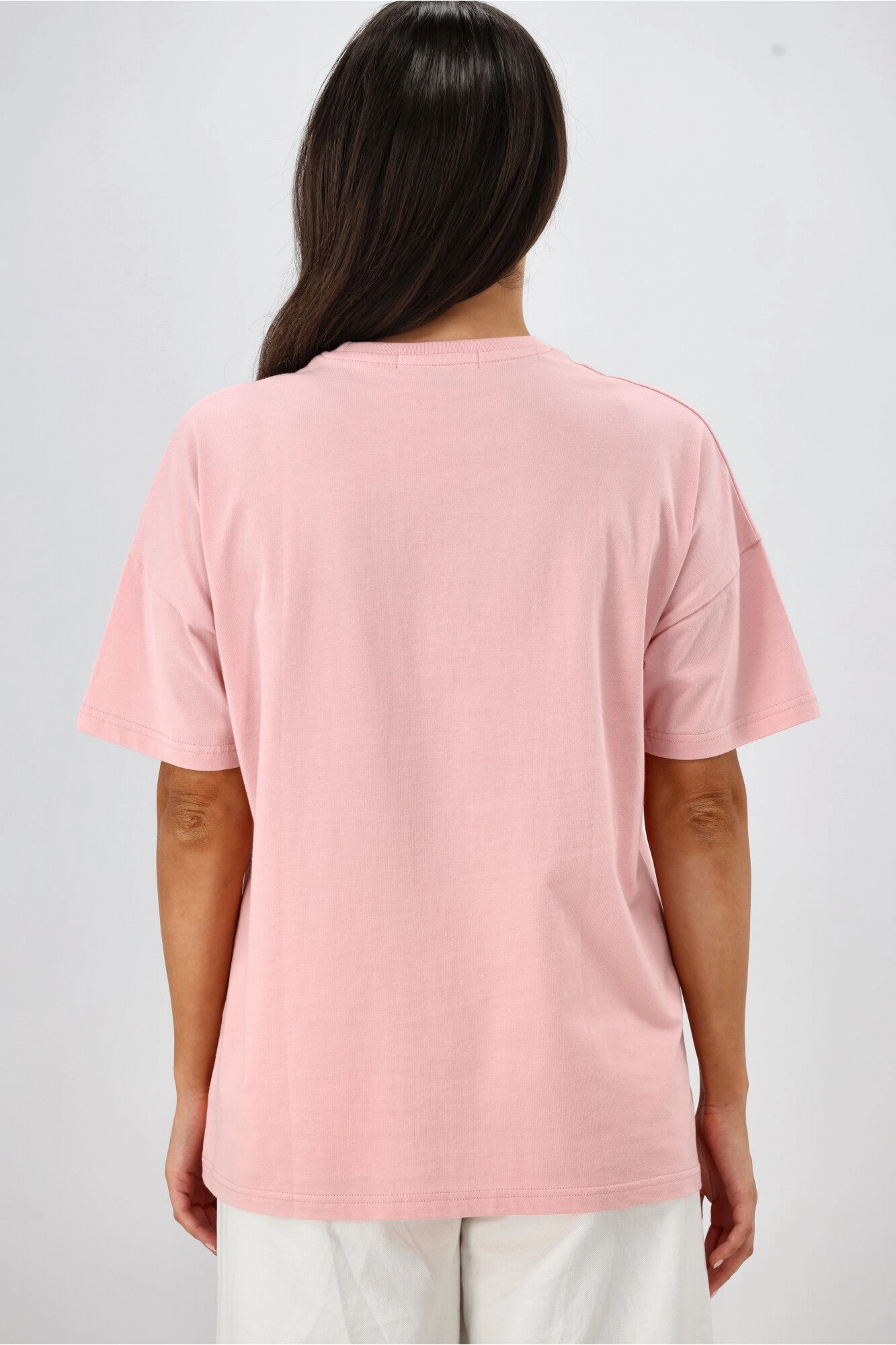 Rebel Club Collegiate 89 Boyfriend Tee Pink