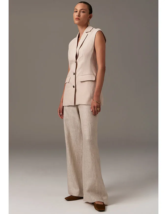 Riley Tailored Vest Pebble