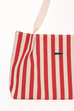 Ruby Beach Bag - Red Stripe