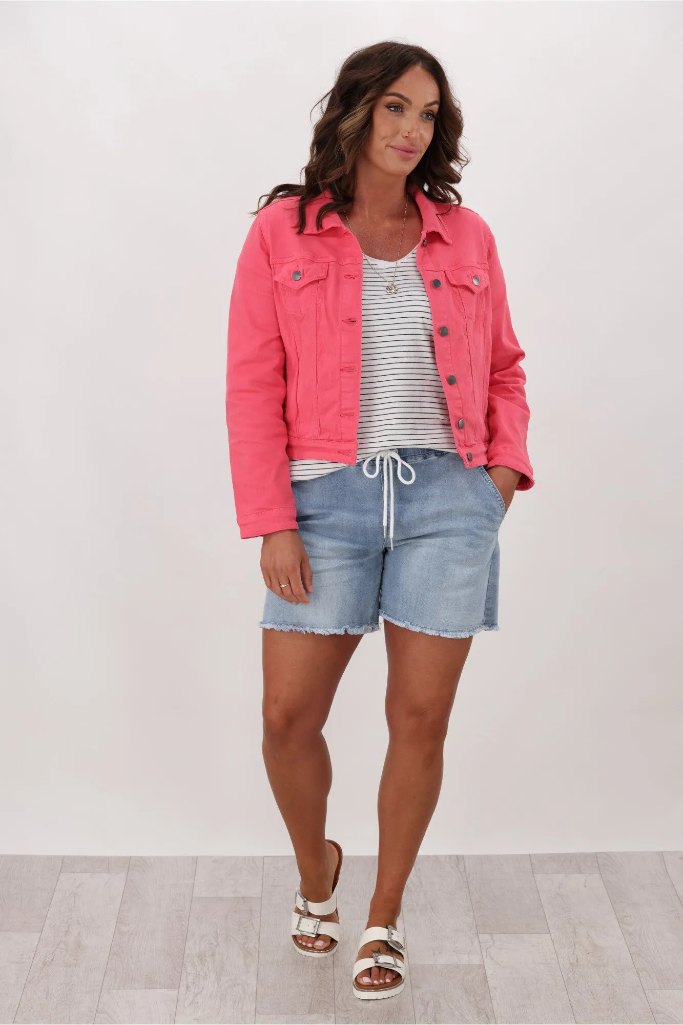 Shine On Label Billie Elasticated Denim Short