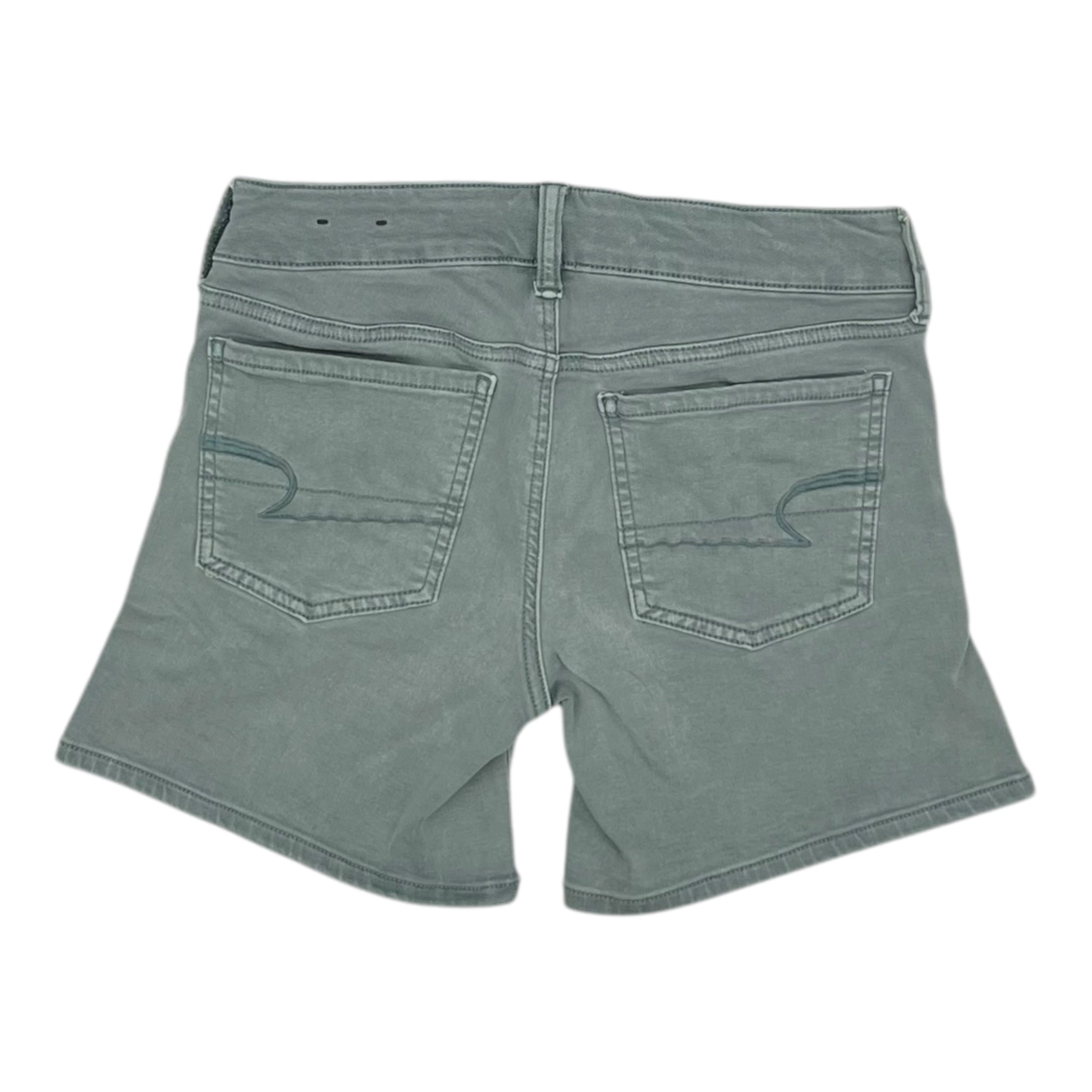 Shorts By American Eagle In Green Denim, Size:4