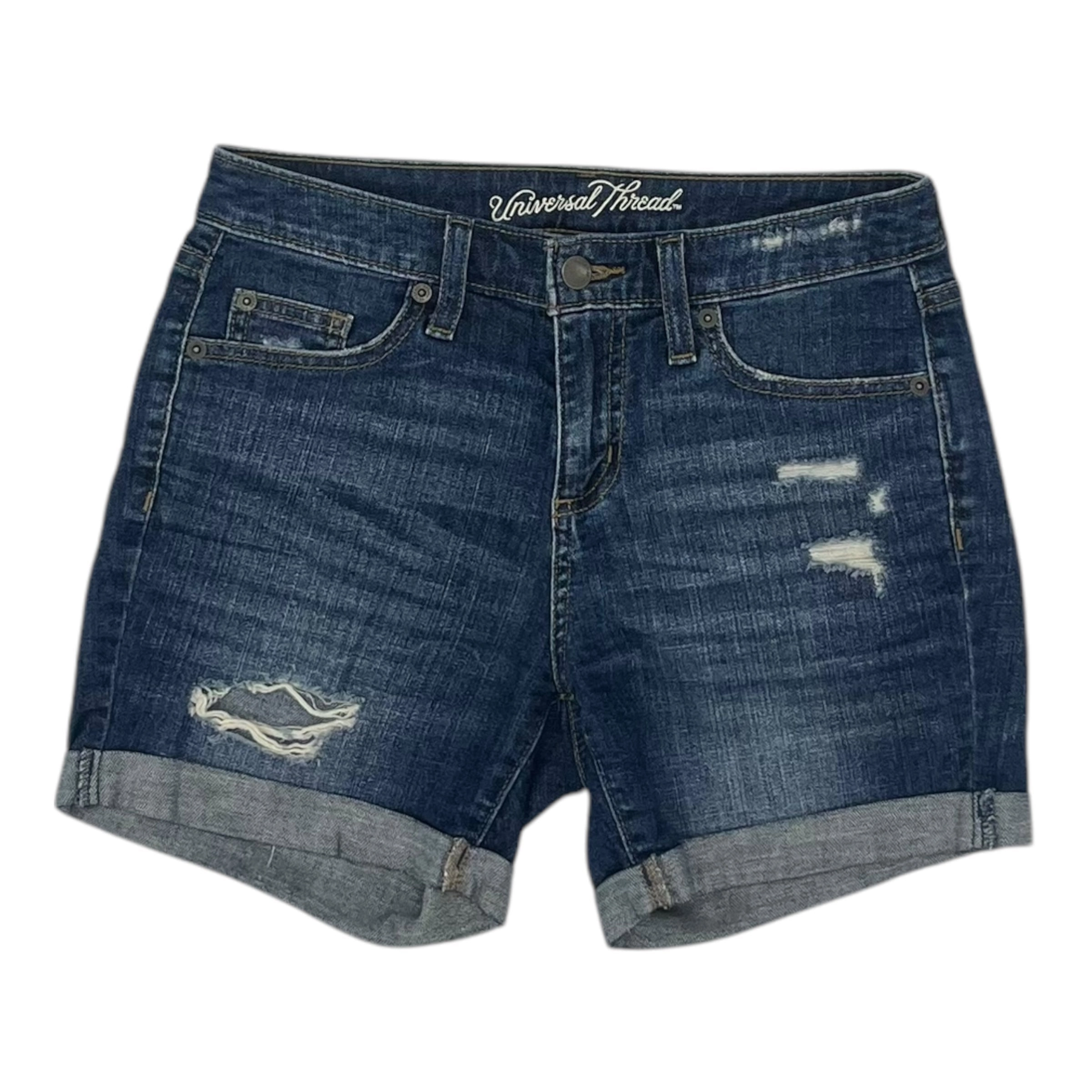 Shorts By Universal Thread In Blue Denim, Size:0