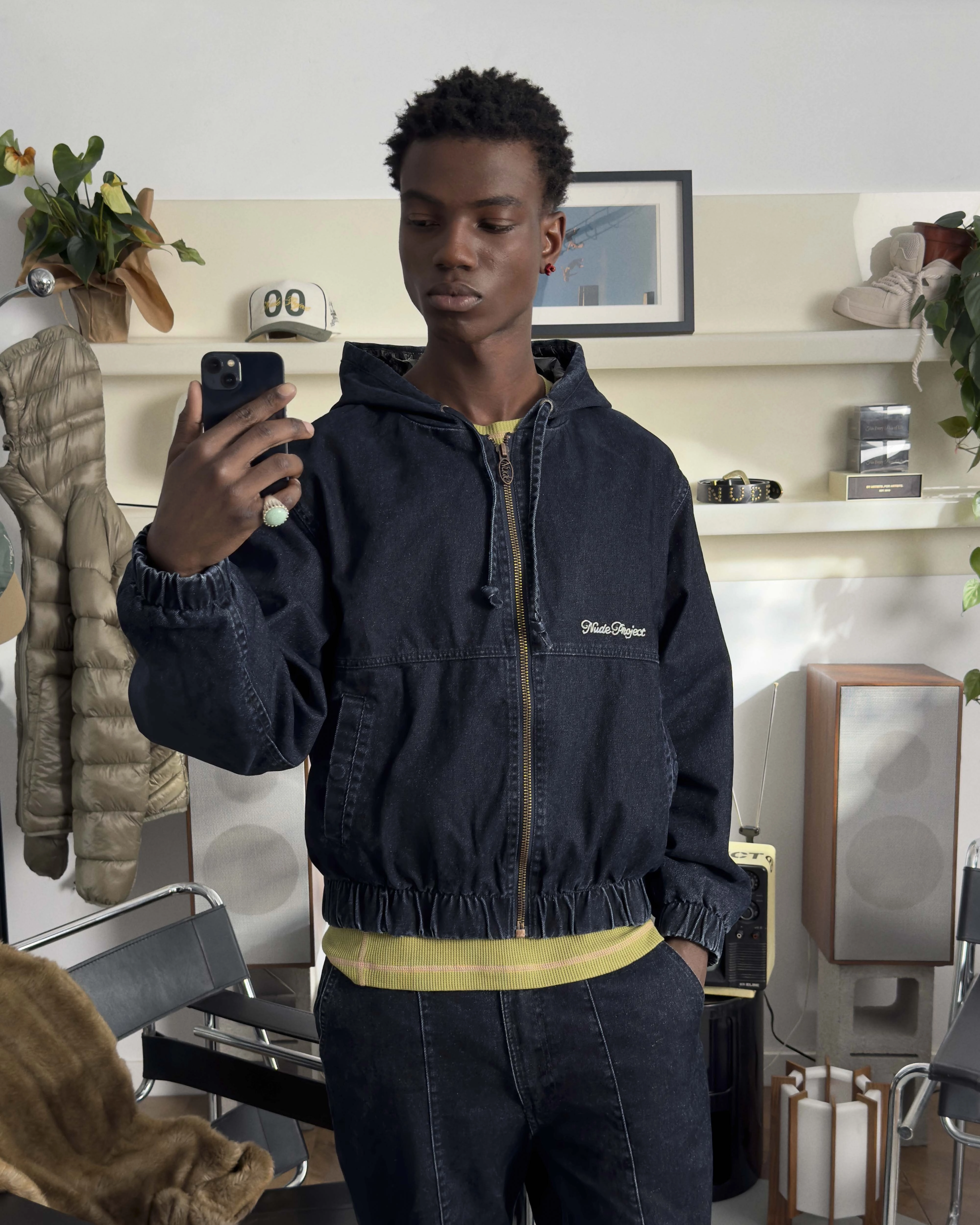 Soft Velvet Denim Jacket