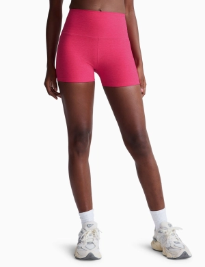 Spacedye Keep Pace 5" Biker Short - Vivid Pink Heather