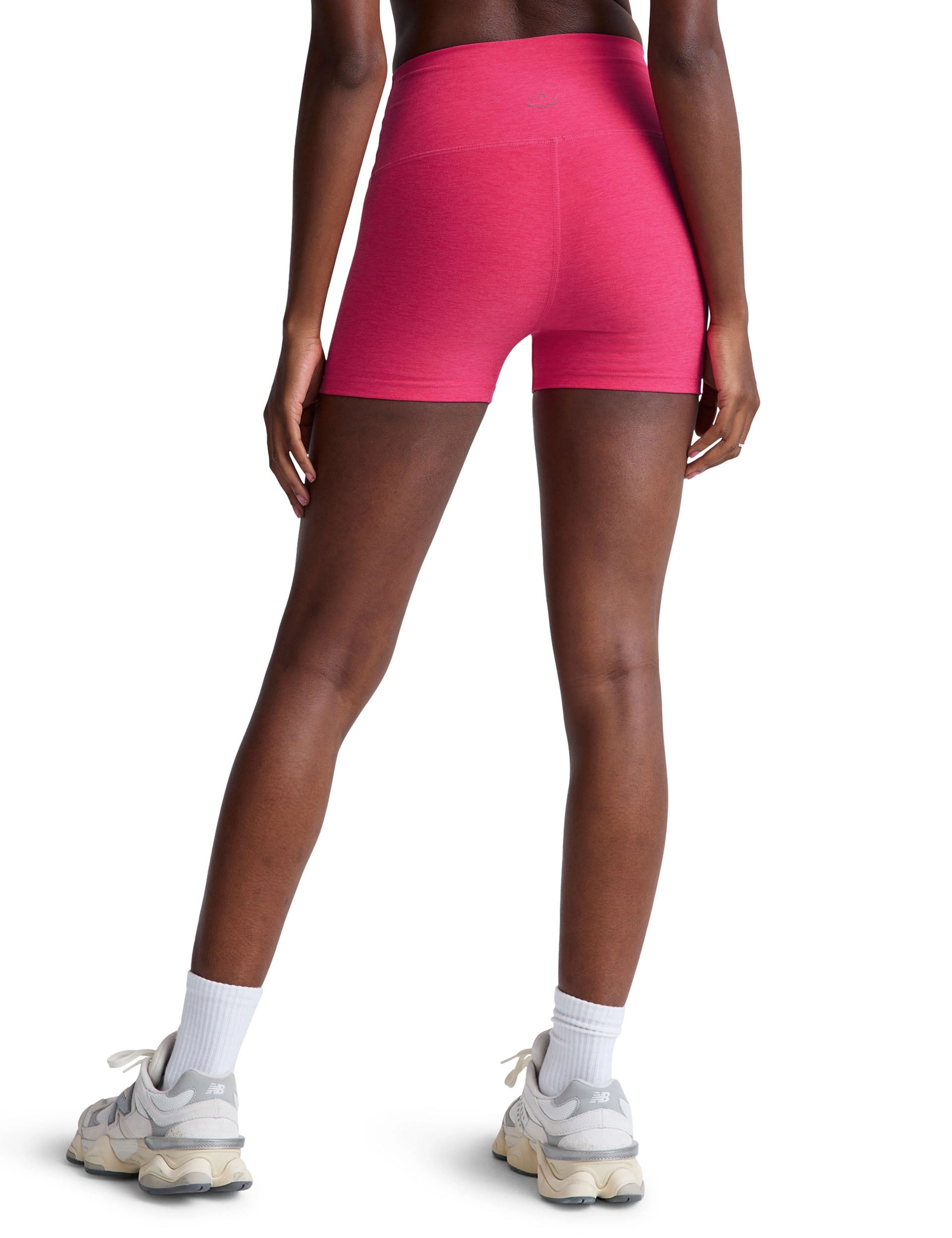Spacedye Keep Pace 5" Biker Short - Vivid Pink Heather
