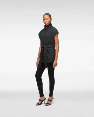 St Clair Monogram Vest Black Mono
