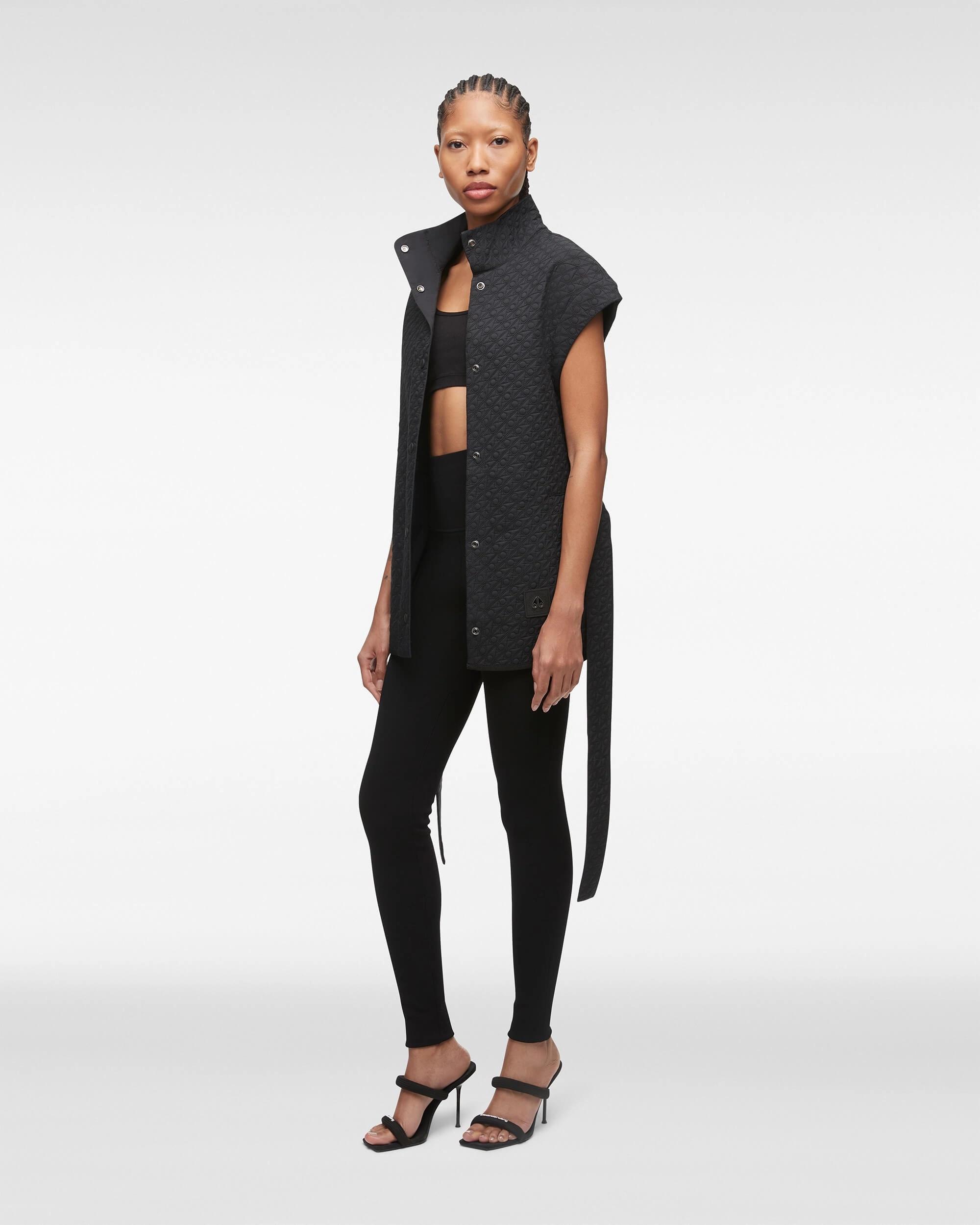 St Clair Monogram Vest Black Mono